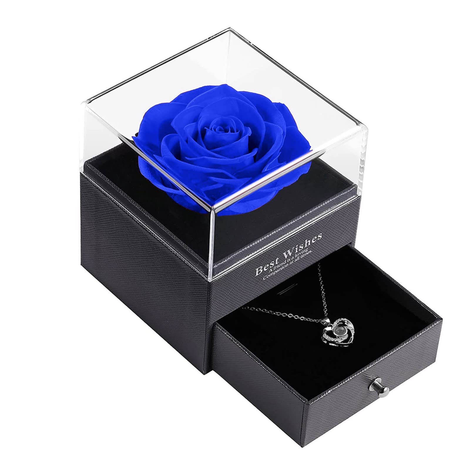 Everlasting Rose Gift Box - Preserved Real Roses in Elegant Jewelry Box for Valentine's Day, Mother's Day, Anniversary | Romantic Keepsake for Her, Girlfriend, Wife | Perfect for Home Decor, Wedding Centerpiece, and Special Occasion Gifts