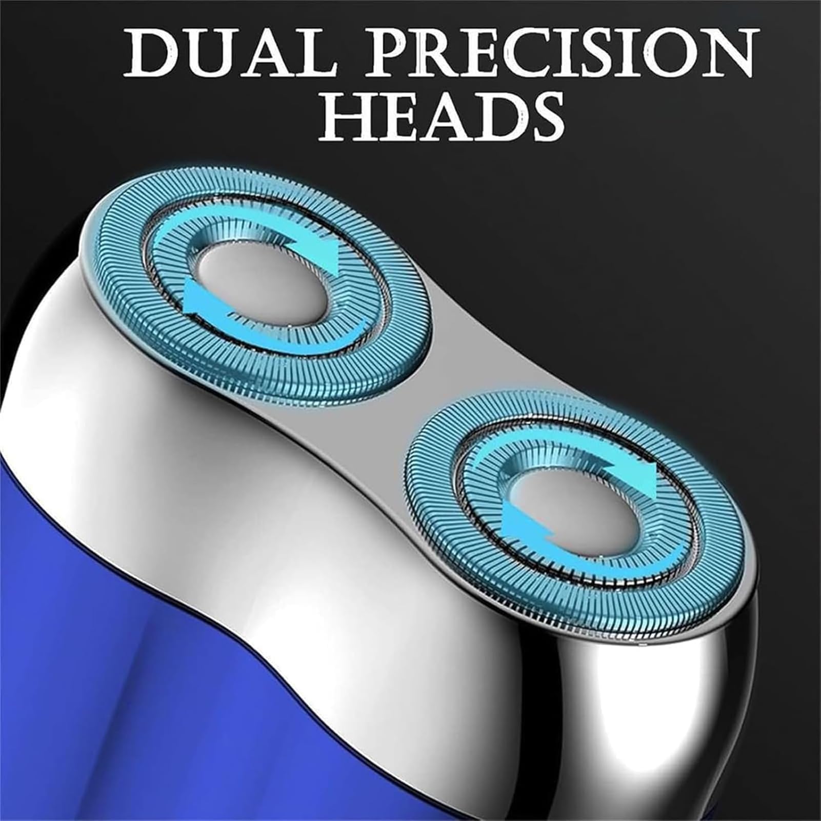 2025 New Mini Dual-Head Electric Shaver for Men - Rechargeable Waterproof USB Travel Razor, Portable Face & Beard Trimmer - Perfect for Home, Gym, Business Trips & On-The-Go Grooming (Blue)
