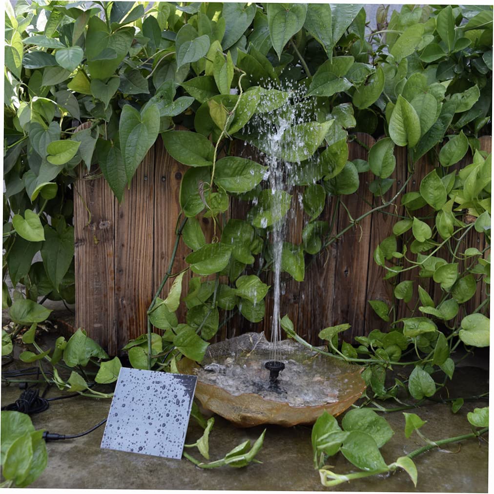 Decdeal 1.6W Solar Water Pump with 4 Nozzles - Outdoor Solar Fountain Kit for Small Ponds, Garden, Fish Tank & Patio | Perfect for Backyard Decor, Bird Baths & Water Features