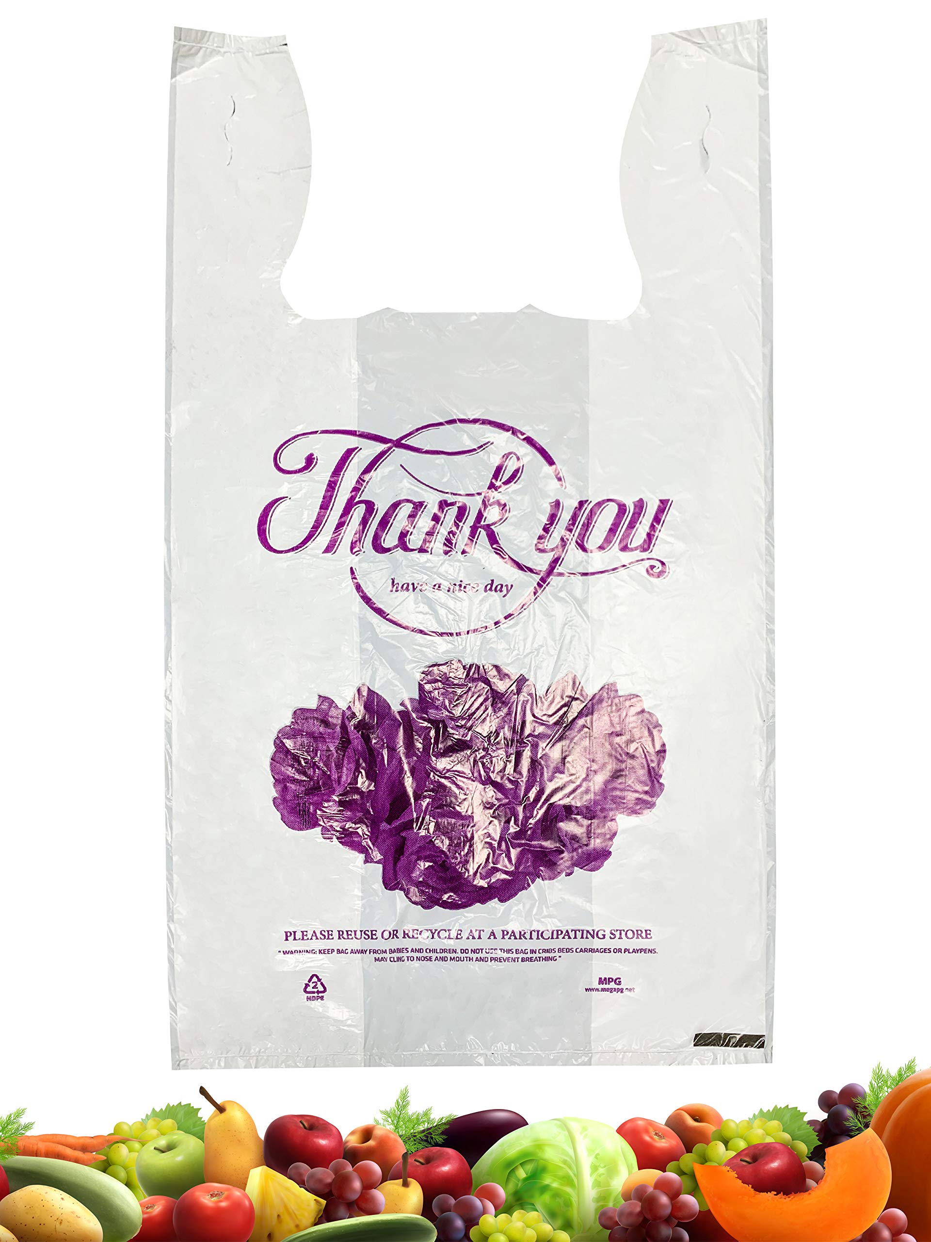 AME D'ESSENCE Reusable Grocery Bags - Eco-Friendly Thank You Shopping Bags with Purple Floral Design (Pack of 10) - Perfect for Grocery Shopping, Retail Stores & Gift Packaging