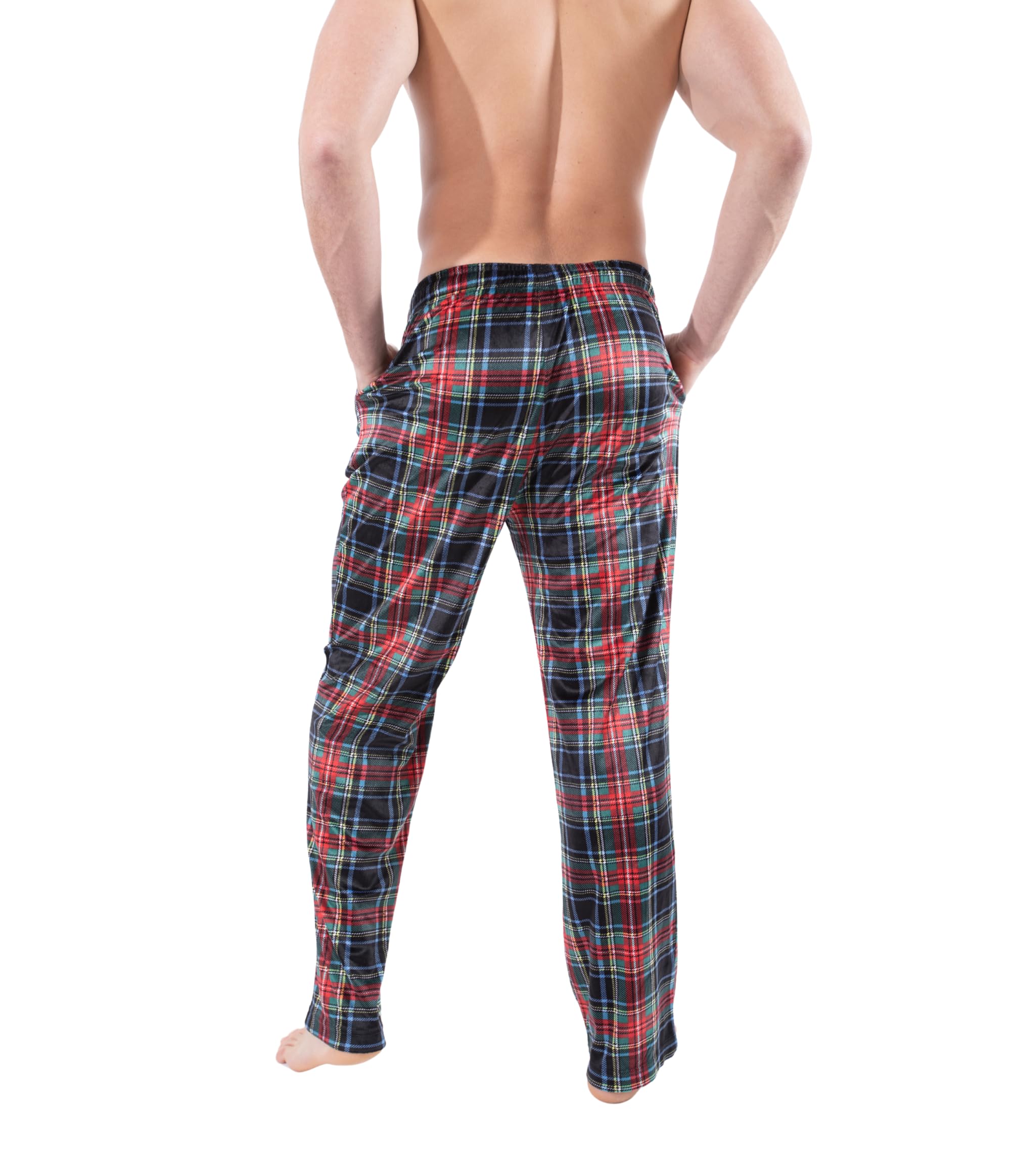 Men's Plaid Pajama Pants with Adjustable Elastic Waistband & Drawstring - Soft Sleep & Lounge Pants for Comfortable Nightwear, Home Relaxation and Travel