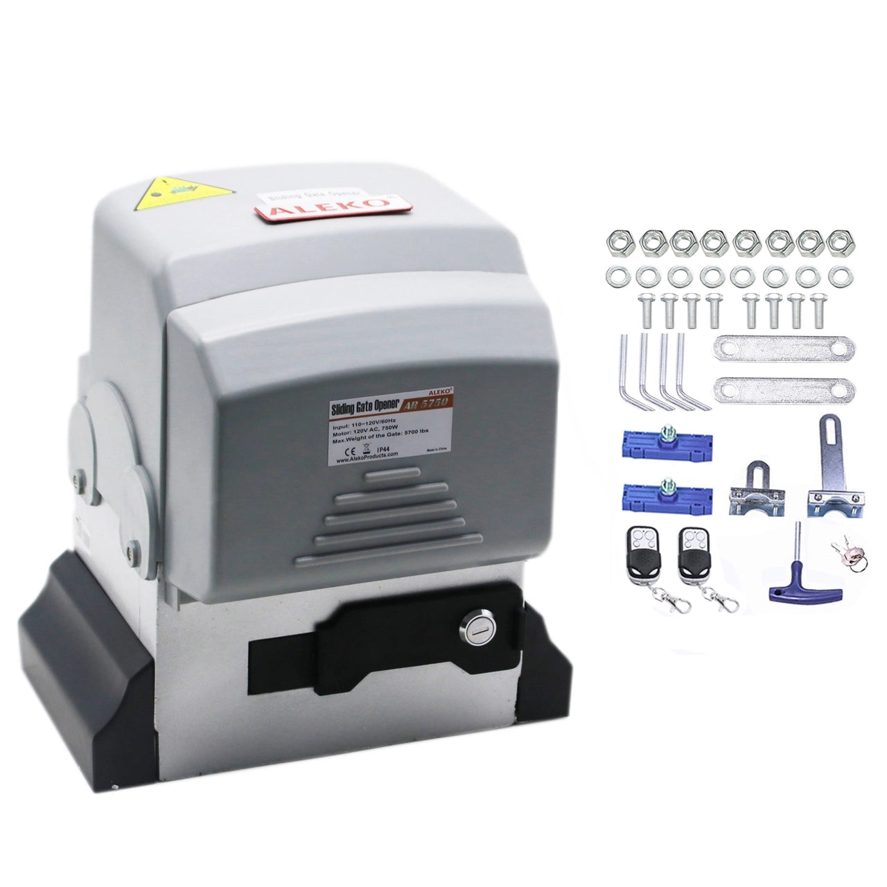 Aleko AR5750 Heavy Duty Sliding Gate Opener Kit - Commercial & Residential Use for Driveways, Farms & Security Gates