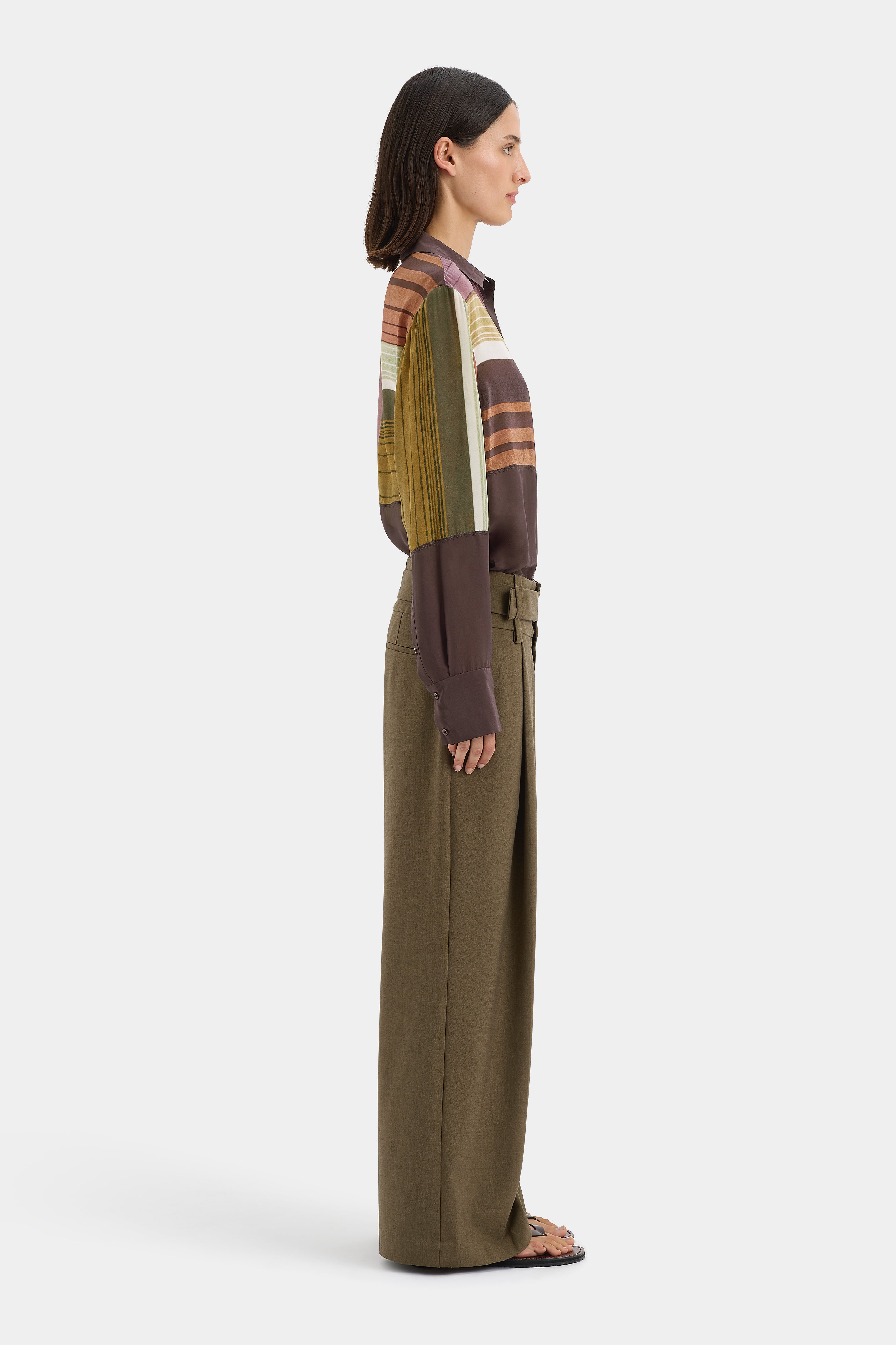 Simonetta Splice Shirt - Women's Fashion Blouse with Unique Spliced Design | Perfect for Office Wear, Date Nights & Special Occasions