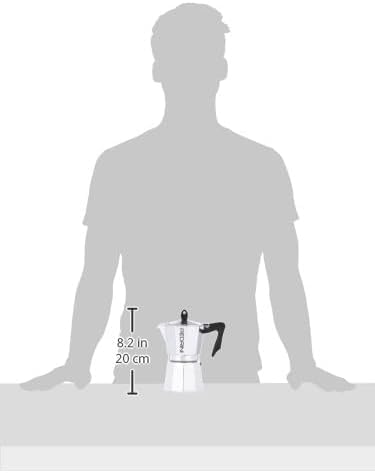 Pedrini 9084-3 Italian Stovetop Espresso Coffee Maker - 6 Cup Moka Pot for Perfect Home Brewing | Ideal for Camping, Office & Gifts