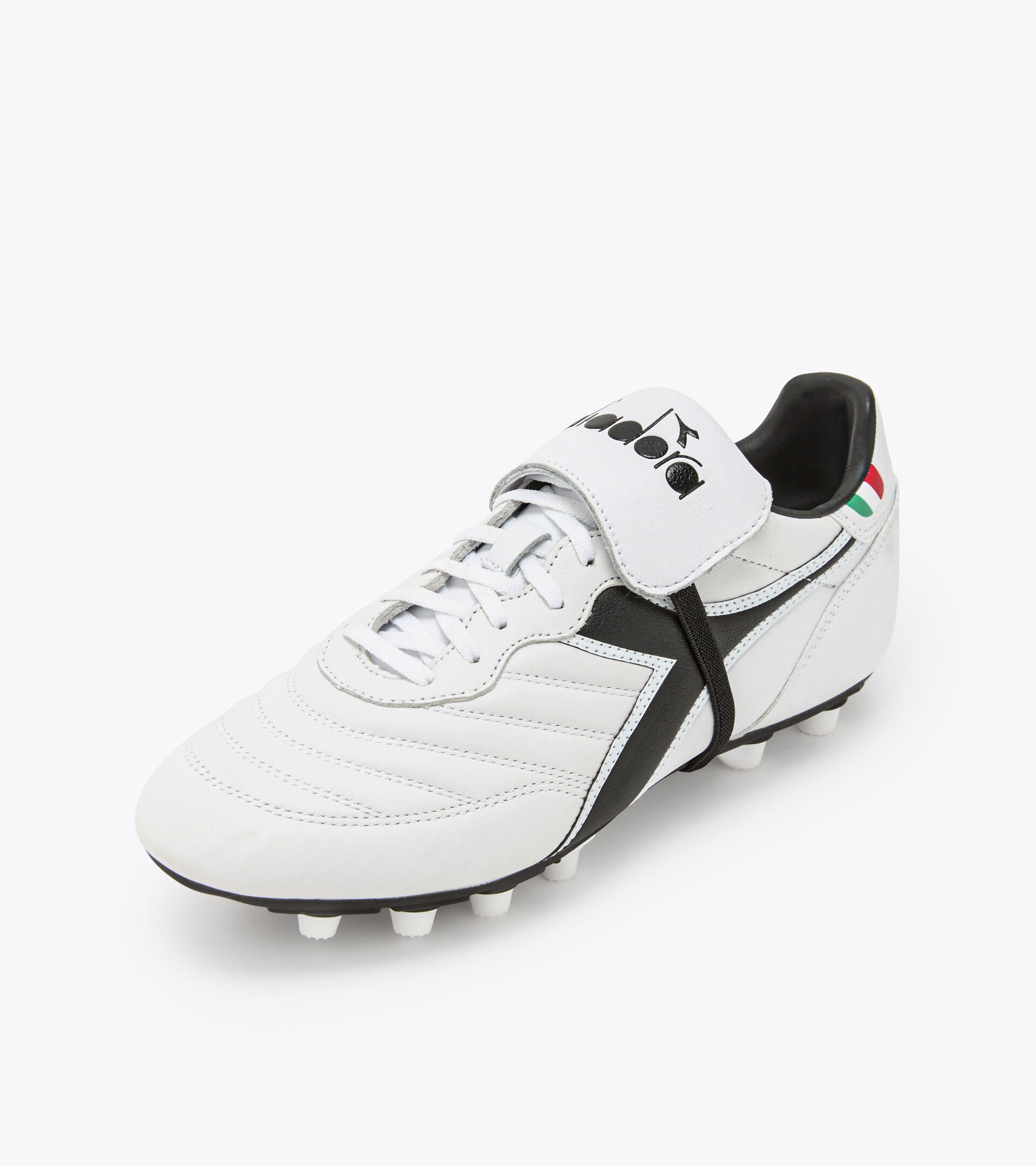 Diadora Brasil OG LT T MDPU Soccer Cleats - White/Black - Premium Football Shoes for Men, Ideal for Turf & Artificial Grass Training & Matches