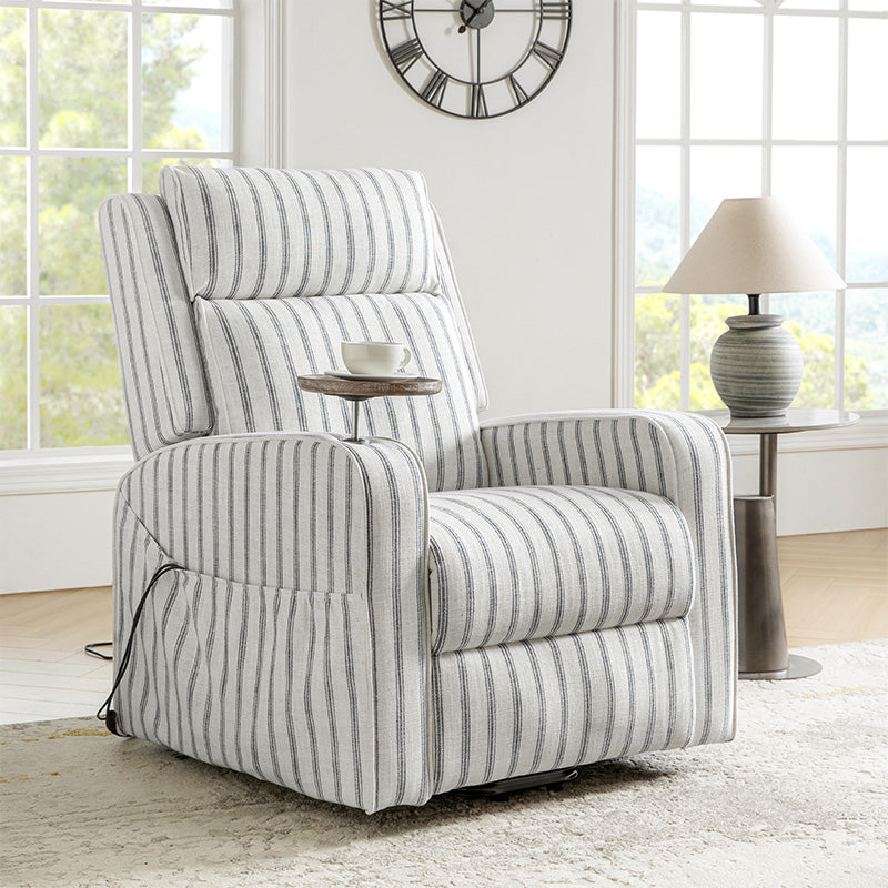 Vernon Farmhouse Charm Power Recliner - Comfortable Electric Lift Chair for Living Room, Bedroom & Home Theater (Brown Faux Leather)