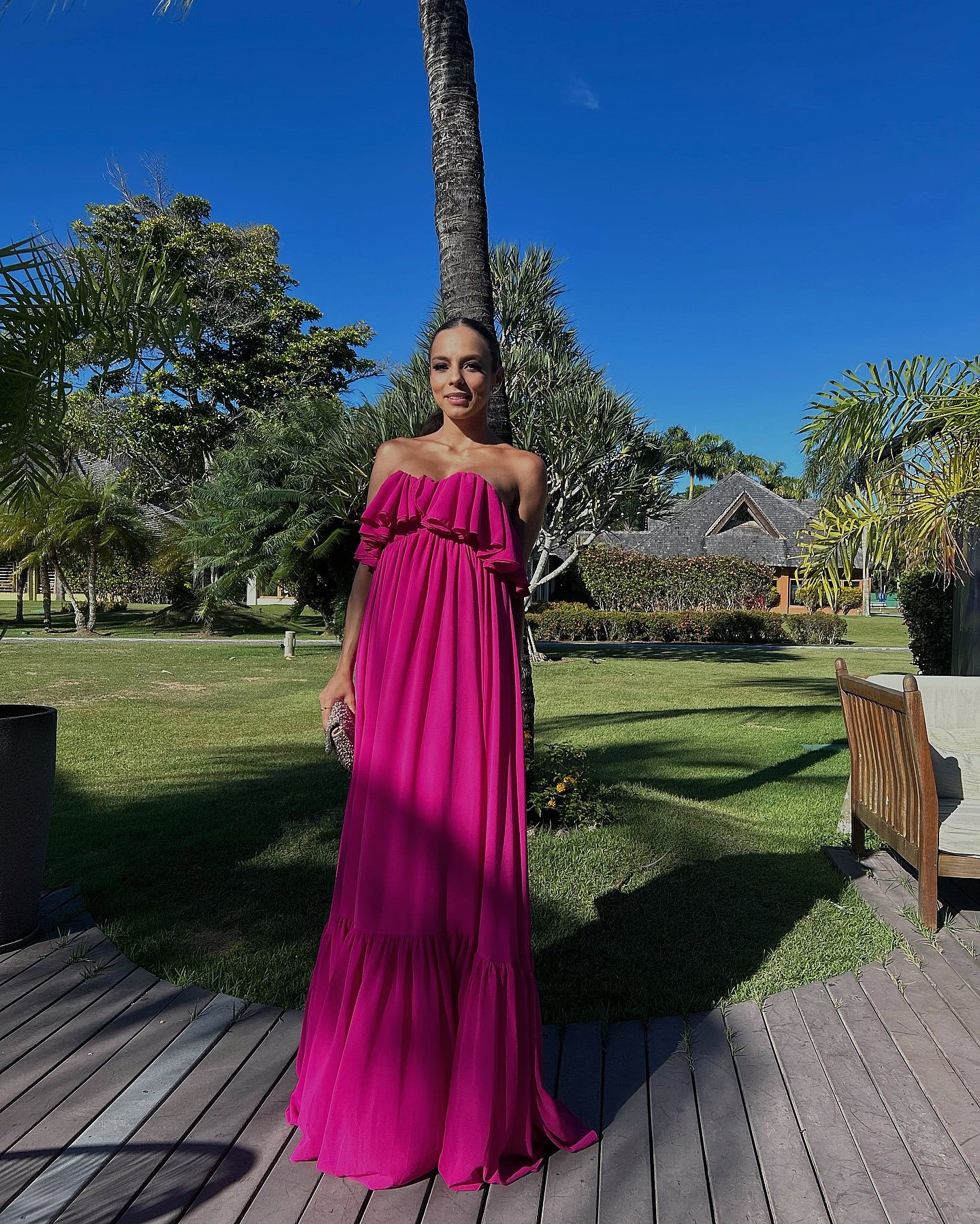 Elegant A-Line Chiffon Ruffle Wedding Guest Dress for Formal Parties & Special Occasions - Perfect for Bridal Showers, Cocktail Receptions & Evening Events - Style J6912