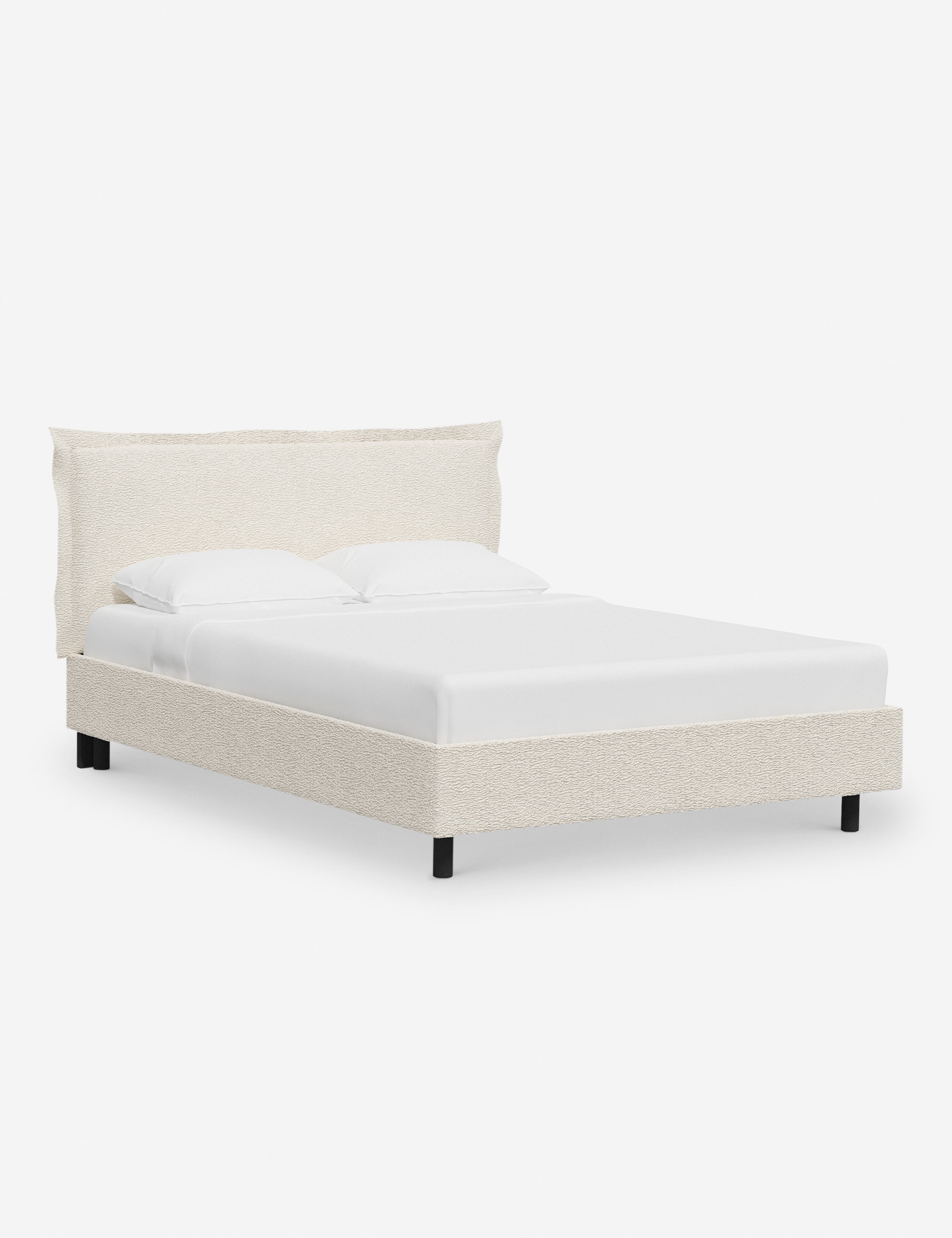 Elara Modern Platform Bed Frame - Queen Size, Wooden Slat Support, Sturdy & Noise-Free - Perfect for Bedroom, Guest Room, or Apartment