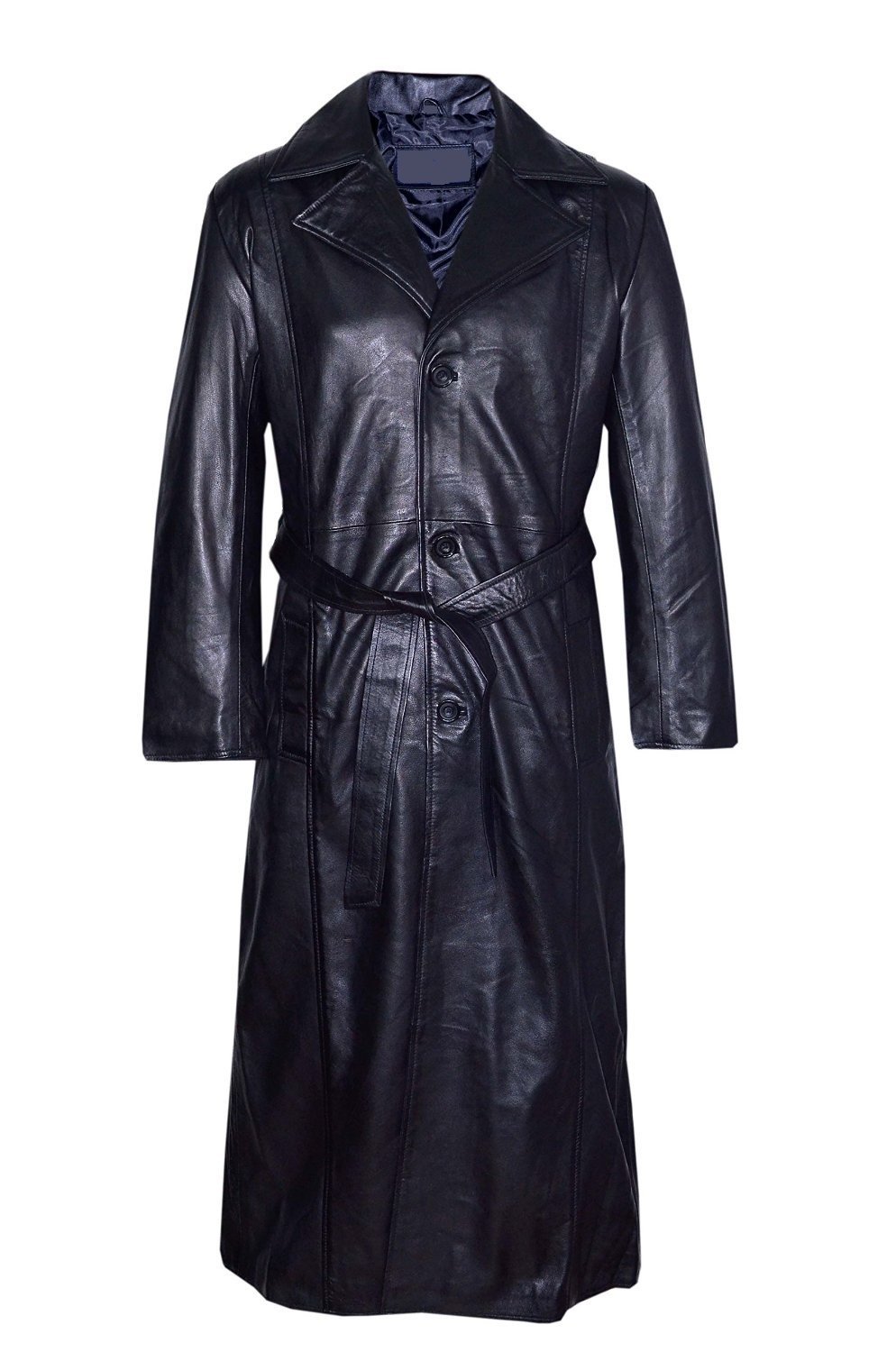 Men's Blade Trinity Wesley Snipes Halloween Costume - Genuine Sheep Leather Trench Coat for Cosplay, Movie Parties & Themed Events