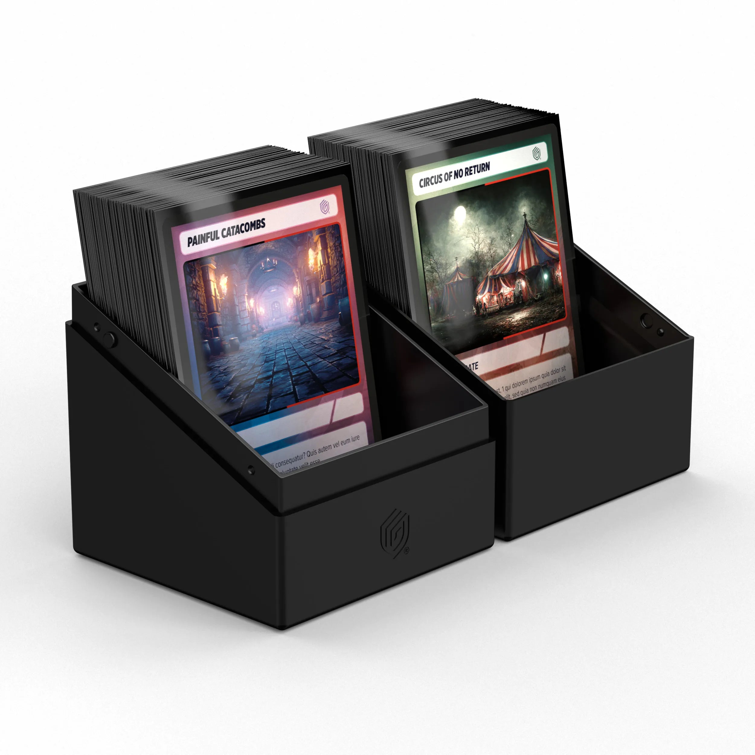 Boulder 100+ Deck Box - Solid Black | Premium Card Storage for MTG, Pokemon & Yu-Gi-Oh | Waterproof & Durable TCG Organizer for Collectors & Gamers