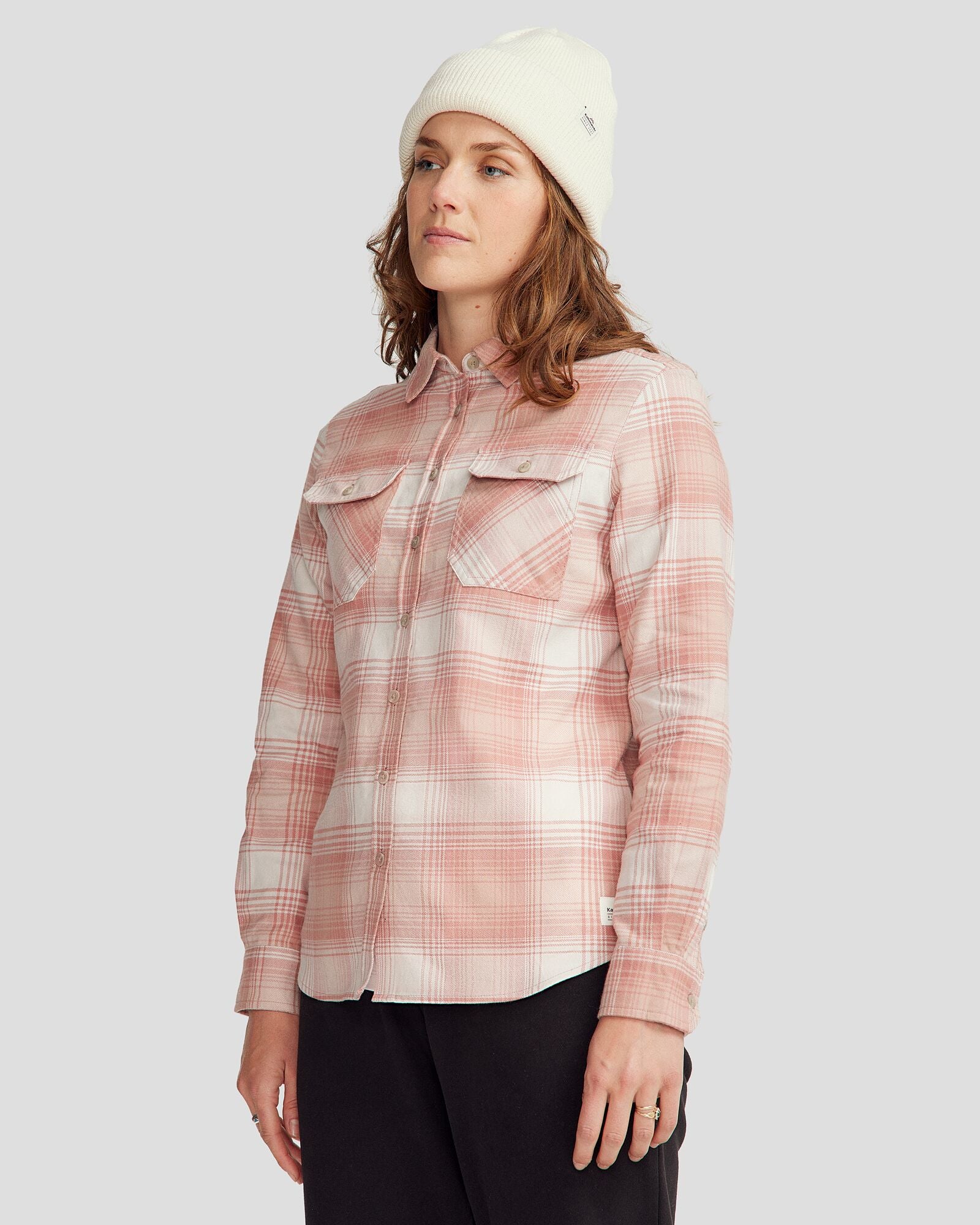 Women's Carrillon HF Long Sleeve Shirt - Shadow Plaid Mineral - Casual Office Wear & Outdoor Activities