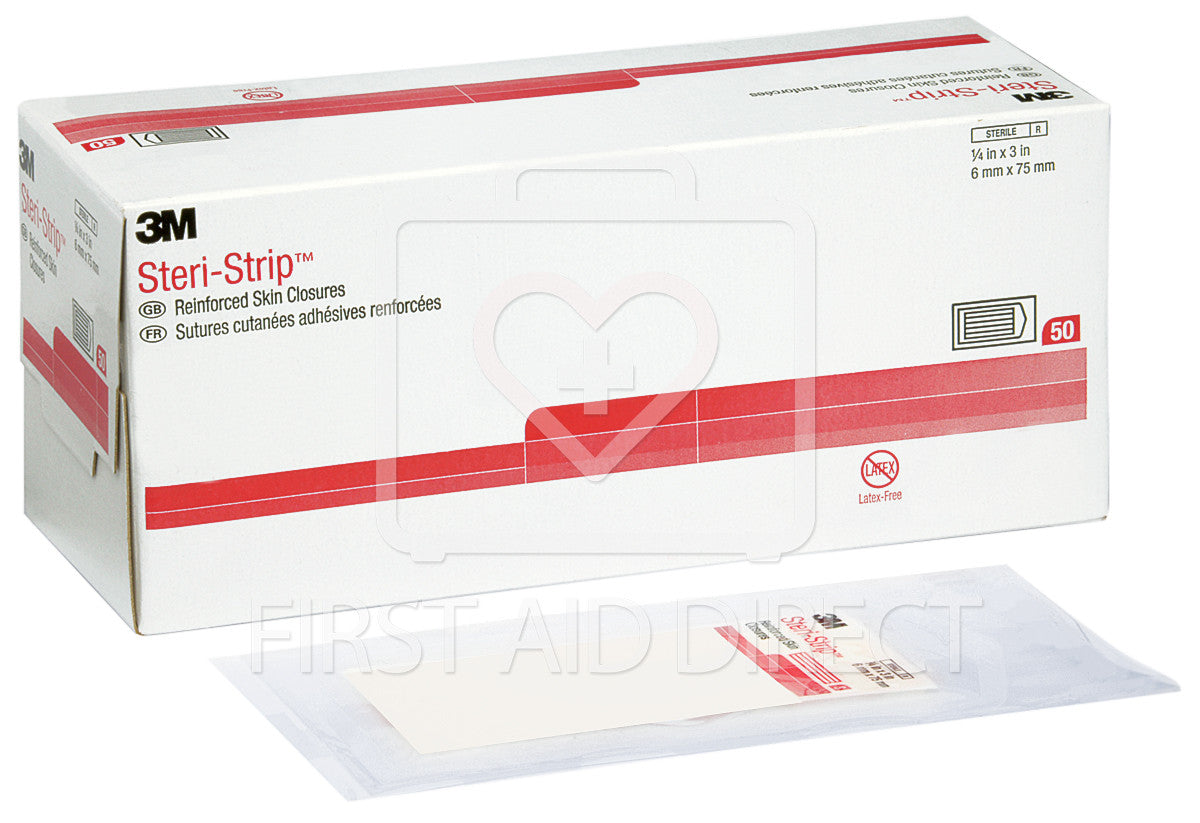 Steri-Strip Skin Closures 6mm x 7.6cm (50 Count) - Surgical Wound Closure Strips for First Aid, Cuts & Post-Surgery Care