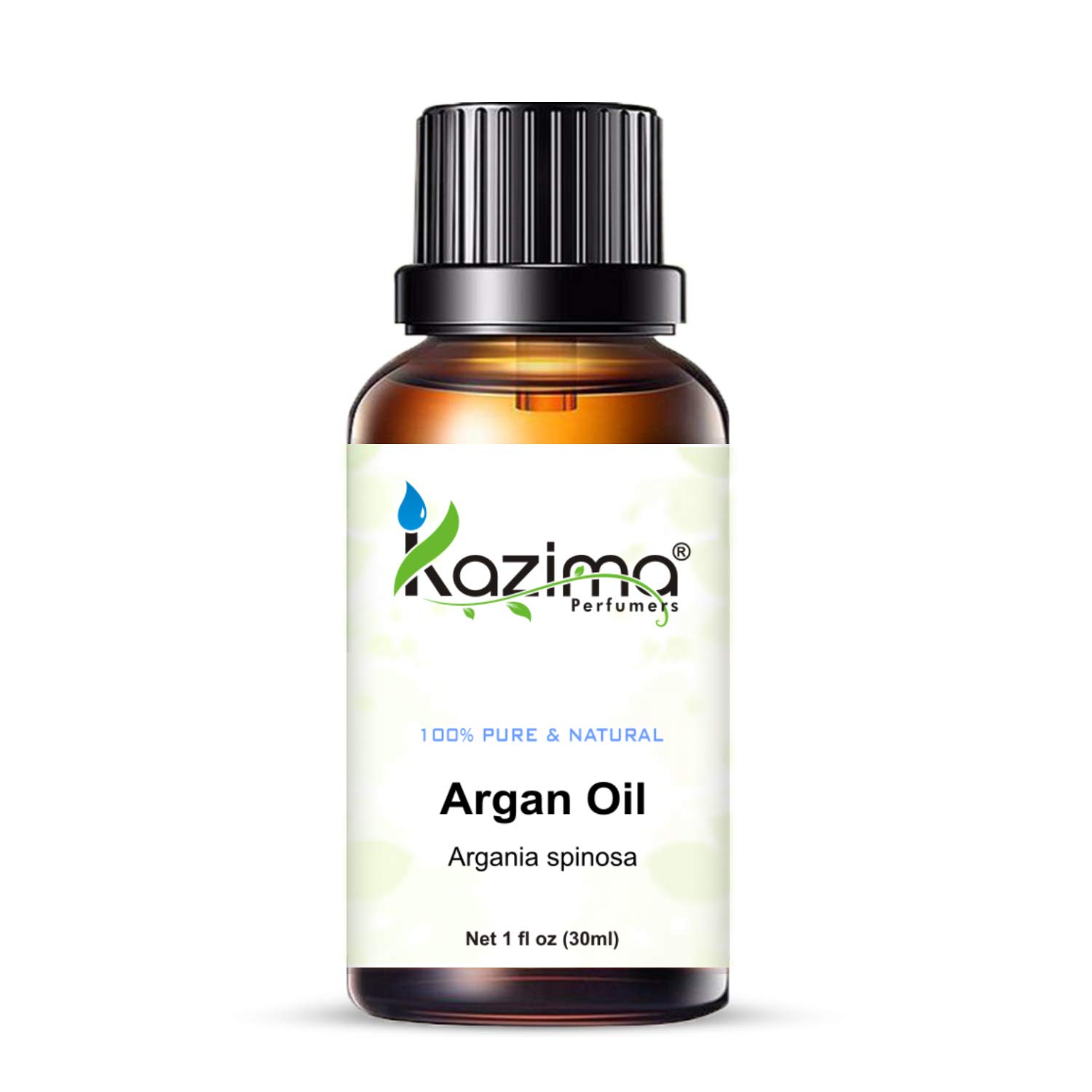 KAZIMA 100% Pure Moroccan Argan Oil - Cold Pressed, Undiluted Carrier Oil for Face, Skin, Hair Growth, Beard Care & Body Massage | Natural Moisturizer for Dry Skin & Nails (30ml) | Perfect for Daily Skincare Routine & Hair Treatment