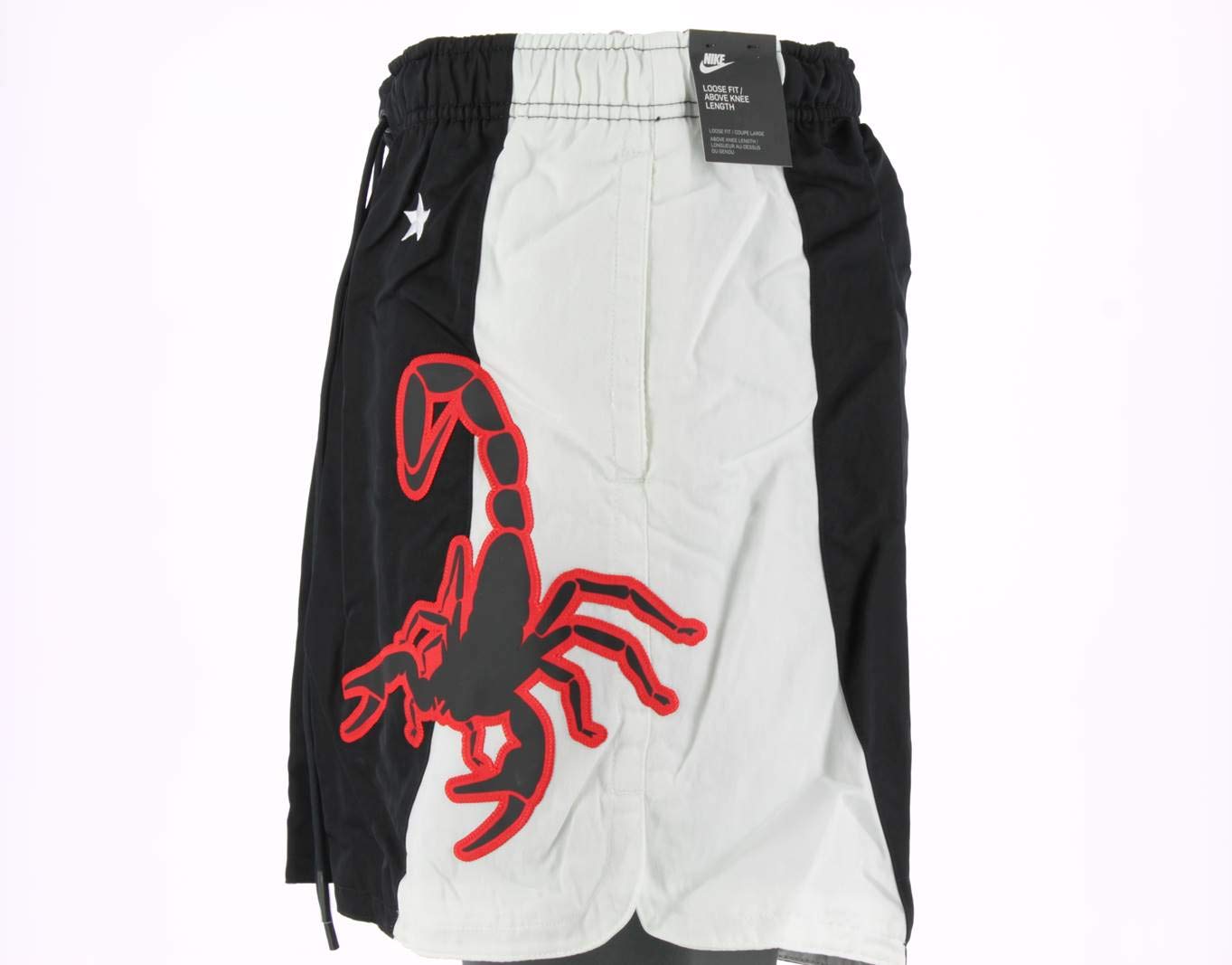 Nike Men's Sportswear NSW Woven Scorpion Shorts - Medium, Black/White - Athletic Training, Gym Workout & Casual Wear for Men