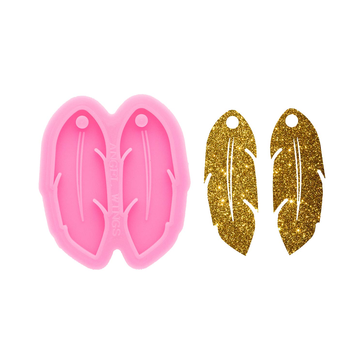 Feather Shaped Earring Silicone Molds for Resin Jewelry Making - DIY Epoxy Resin Casting Molds for Women's Earrings, Pendants & Craft Projects | Perfect for Handmade Jewelry, Gifts & Home Decor