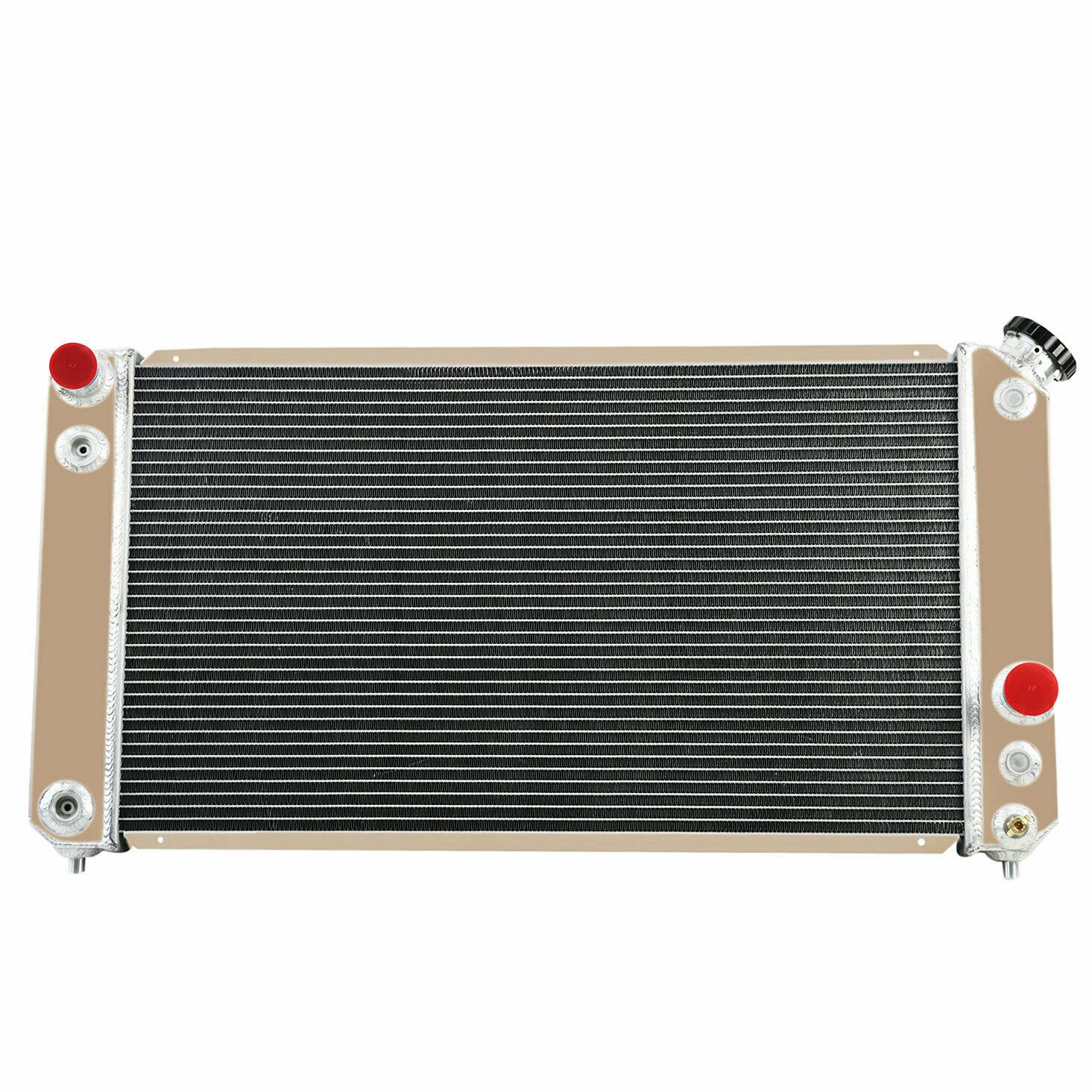 ALLOYWORKS 4-Row Core All-Aluminum Radiator with Shroud Fan & Relay Kit for 1996-2005 Chevy S10 Blazer C1500 GMC Jimmy LS Engine Swap - High-Performance Cooling Upgrade for Off-Roading, Towing & Hot Weather Driving