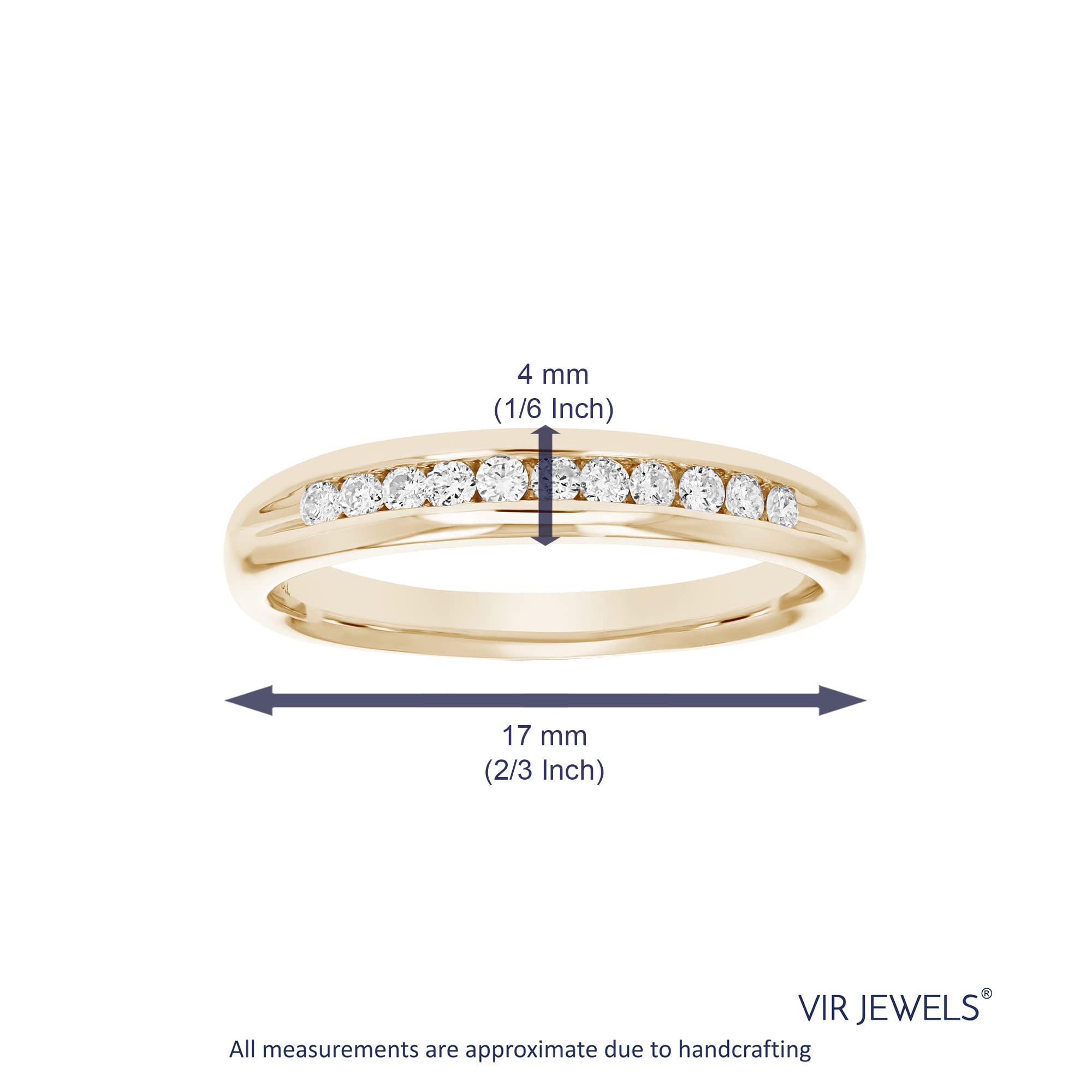 1/4 cttw to 1 cttw Diamond Wedding Band for Women - 14K Gold Comfort Fit Channel Set Ring (Size 4.5-10) | Elegant Bridal Jewelry for Engagement, Anniversary & Special Occasions