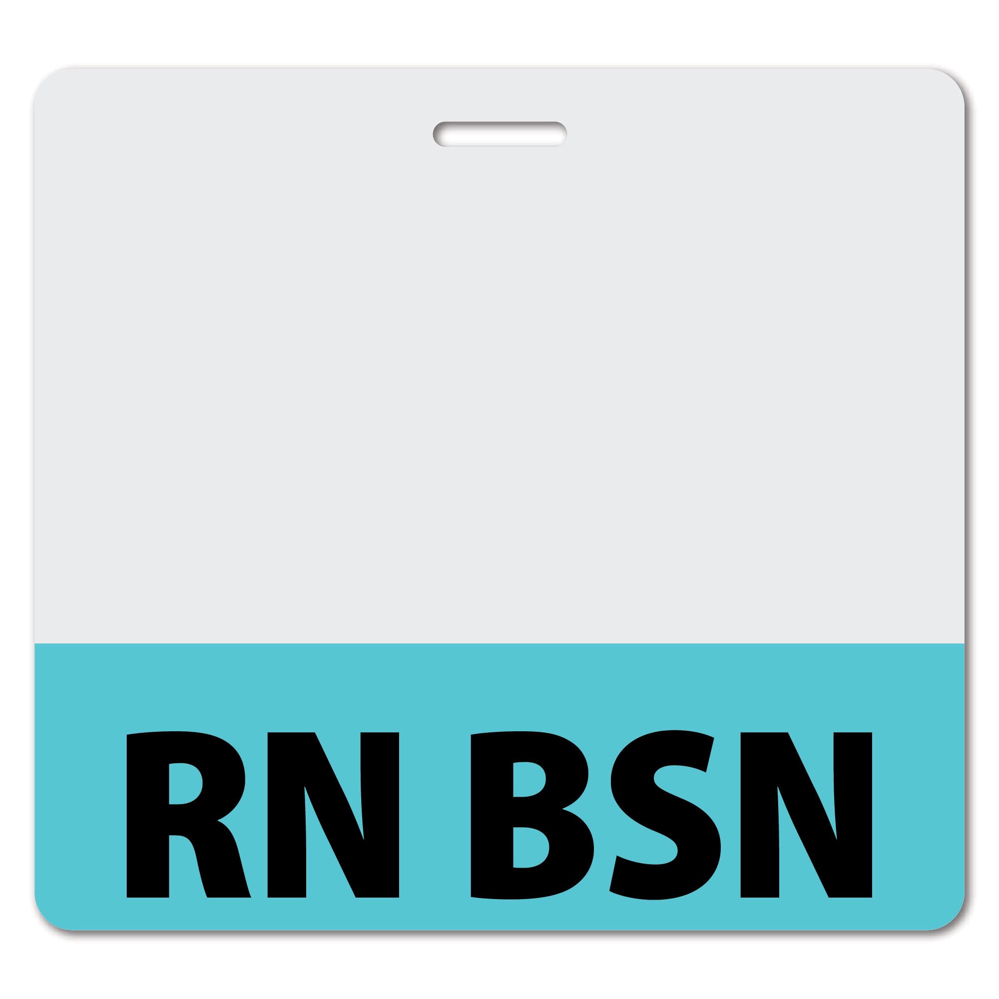 RN BSN Heavy Duty Horizontal Teal ID Badge Holders (50 Pack) - Spill Proof & Tear Resistant - Double Sided USA Printed Quick Role Identifier Cards - Perfect for Hospitals, Clinics & Healthcare Professionals by BadgeZoo