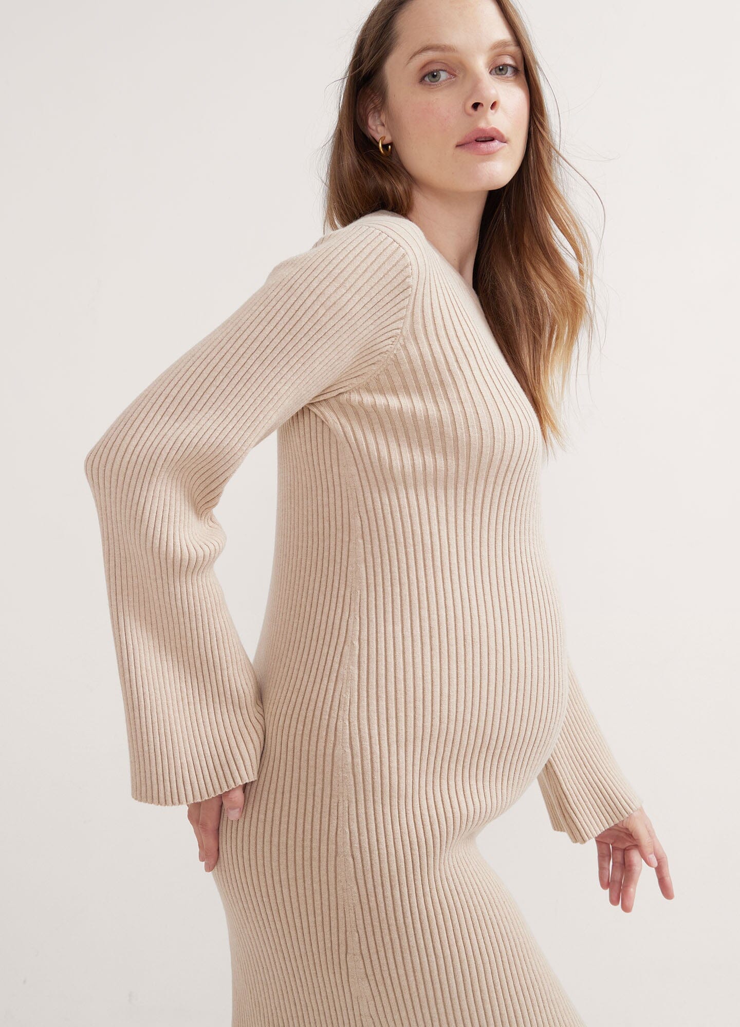 Lydia Sweater Dress for Women - Cozy Knit Long Sleeve Tunic Dress with Pockets | Perfect for Fall Winter, Casual Outfits, Office Wear & Date Nights