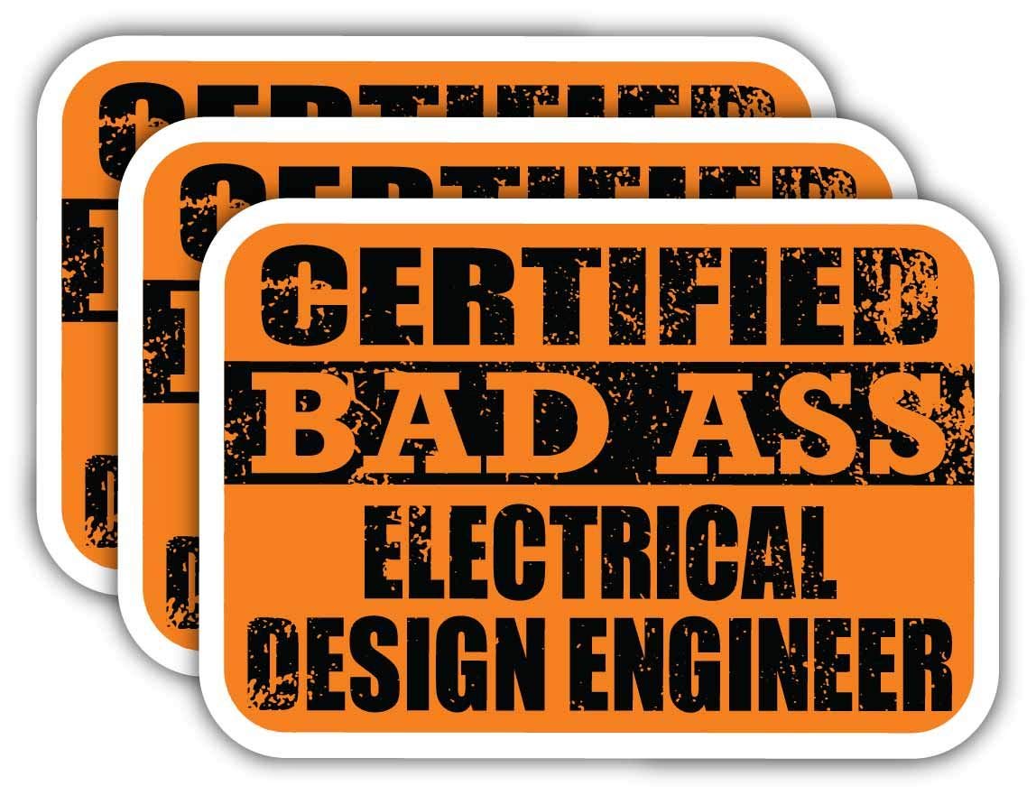 Certified Electrical Engineer Stickers - Funny Job Gift for Laptops, Cars & Hard Hats