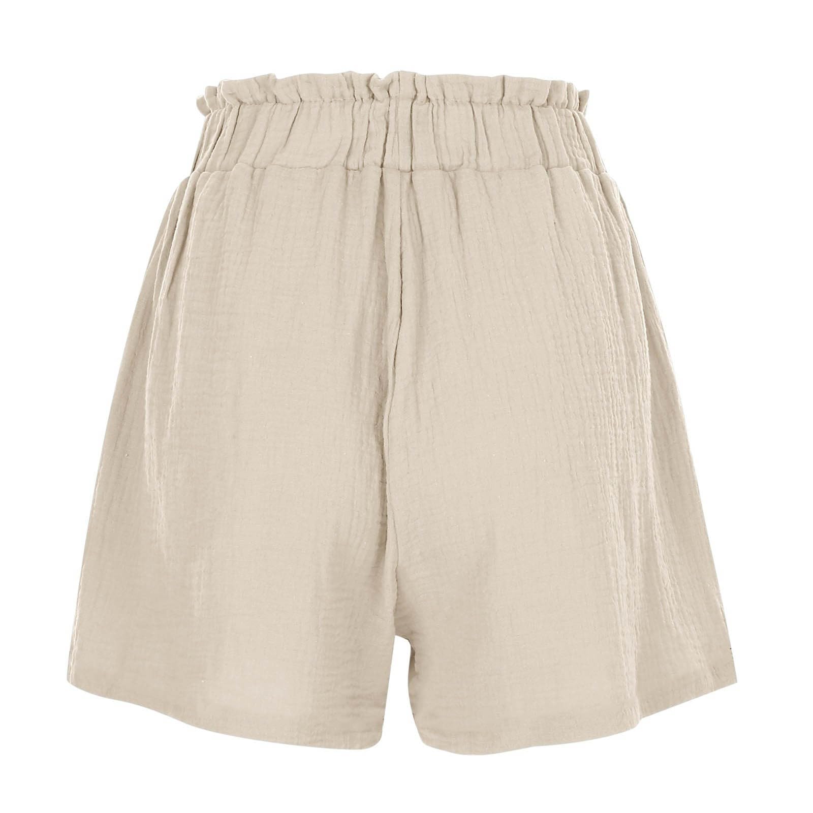 Women's High Waisted Summer Shorts with Pockets - Beach & Casual Wear