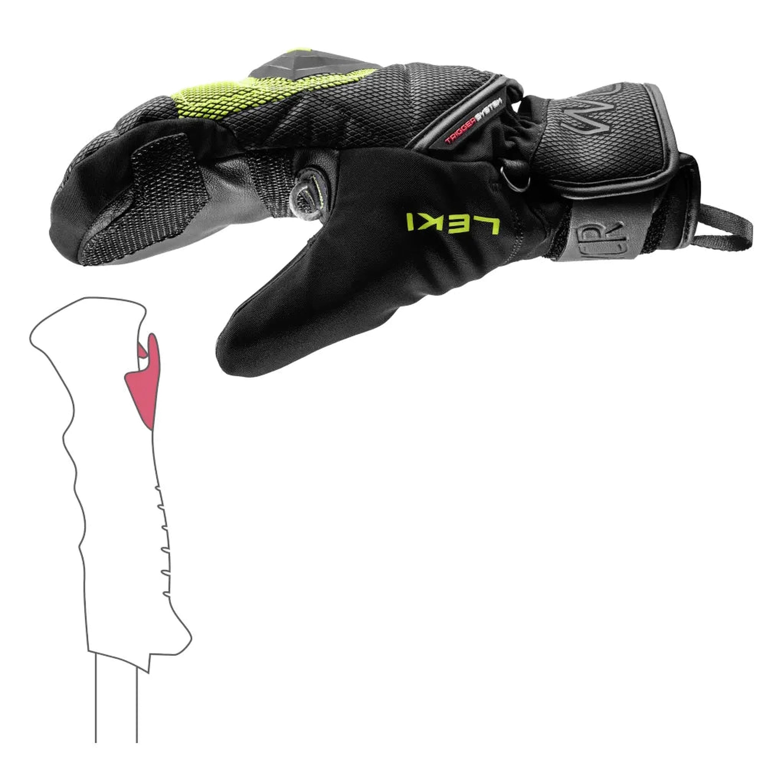 Leki Junior WCR Coach 3D Mitt 2025 - Kids' Ski Gloves for Cold Weather - Perfect for Winter Sports & Outdoor Activities