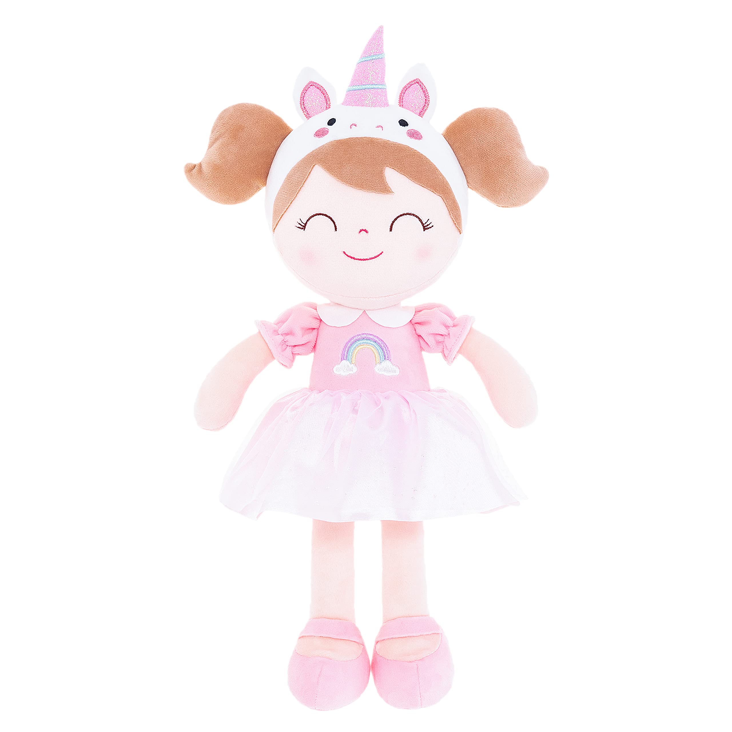 Gloveleya 14 Inch Pink Plush Unicorn Toy - Soft Stuffed Animal Gift for Baby Girls & Kids | Perfect for Easter, Birthday Presents & Nursery Decor