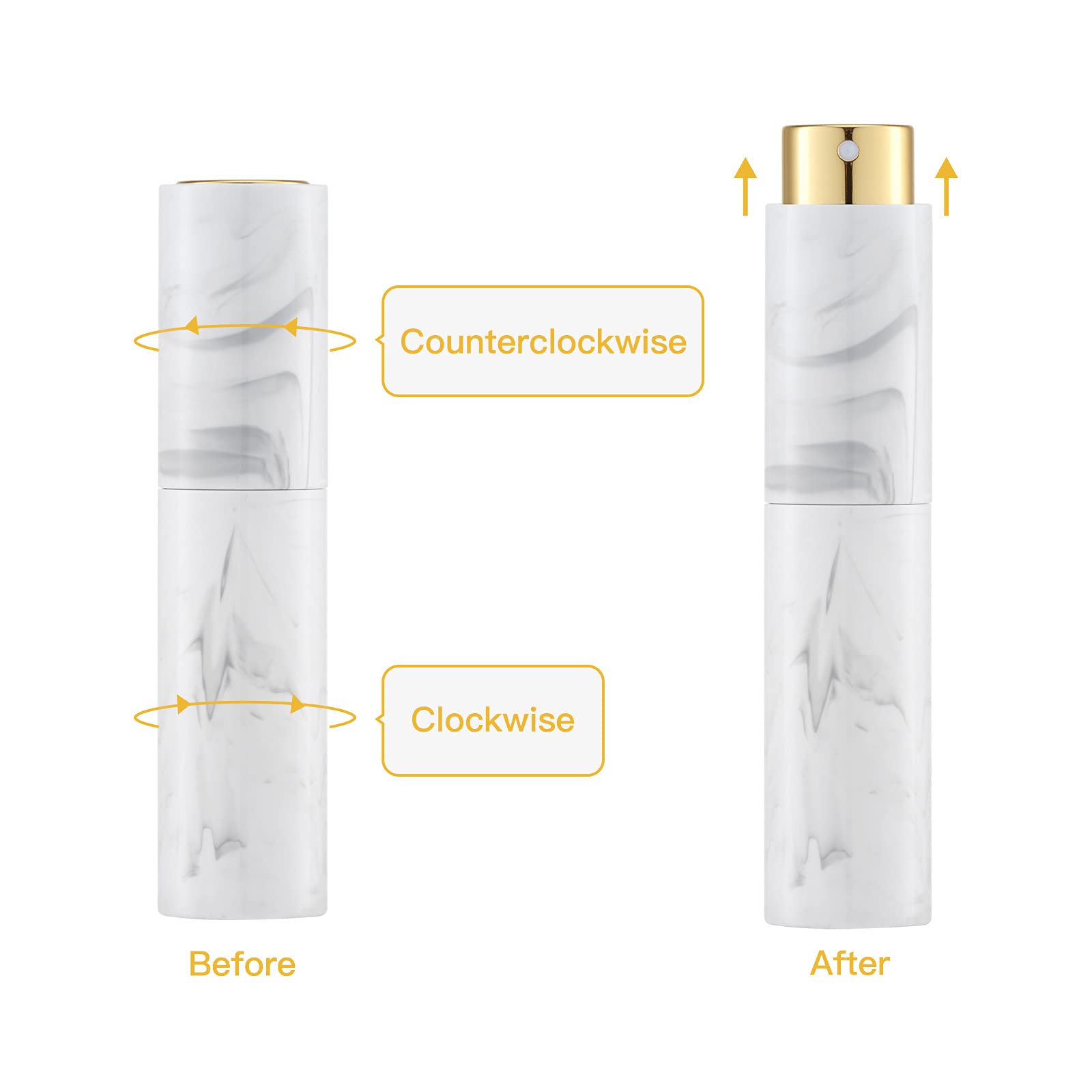 Tekson 10ML Perfume Atomizer Travel Set (7 PCS) - Refillable Cologne Spray Bottles, Mini Empty Dispenser for Fragrance & Essential Oils - Perfect for Travel, Gym, Purse & On-The-Go Use