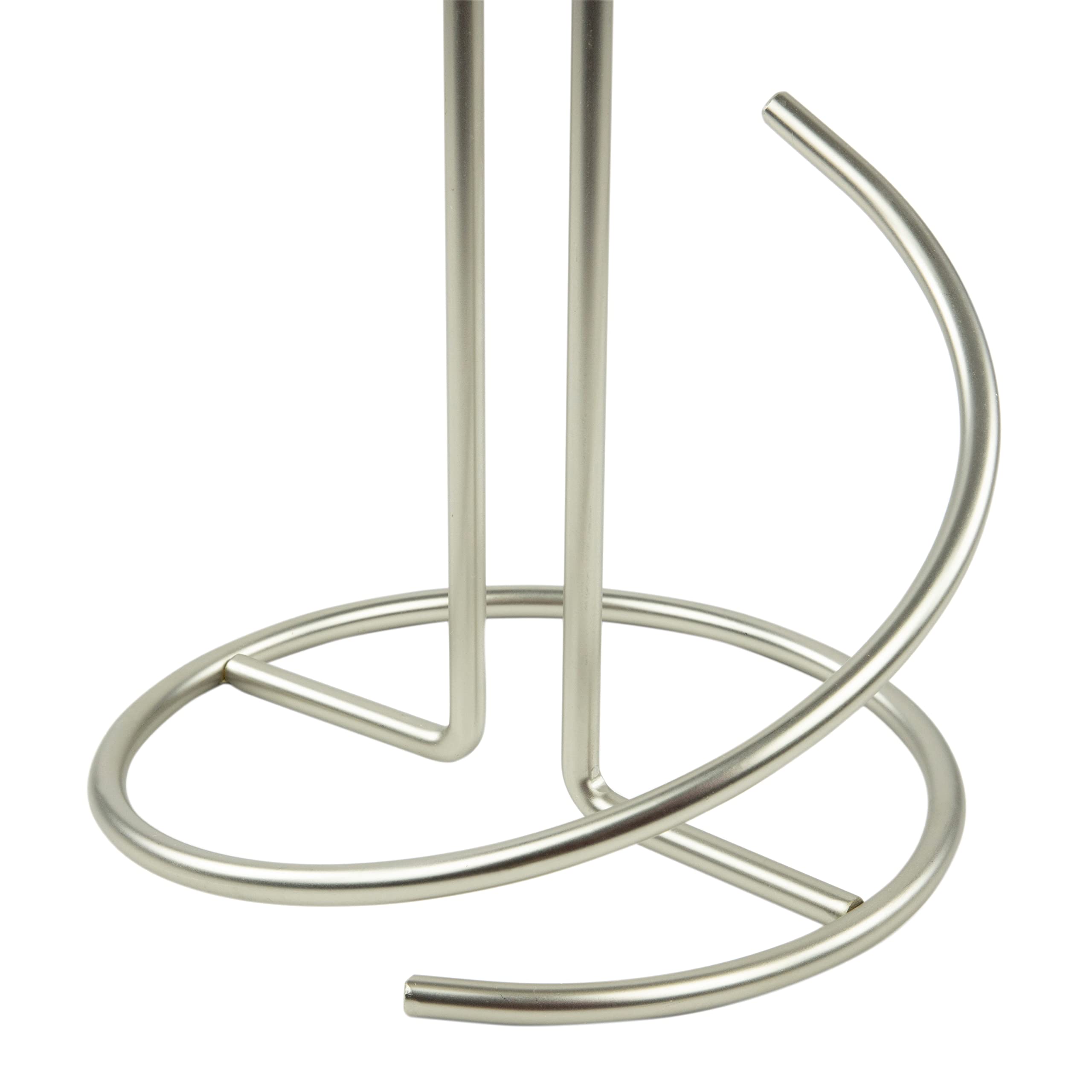 Premium Spectrum Euro Paper Towel Holder in Satin Nickel - Space-Saving Kitchen & Bathroom Organizer for Countertops, Pantry, Laundry Room, RV, and Small Apartments | Durable & Stylish Home Storage Solution