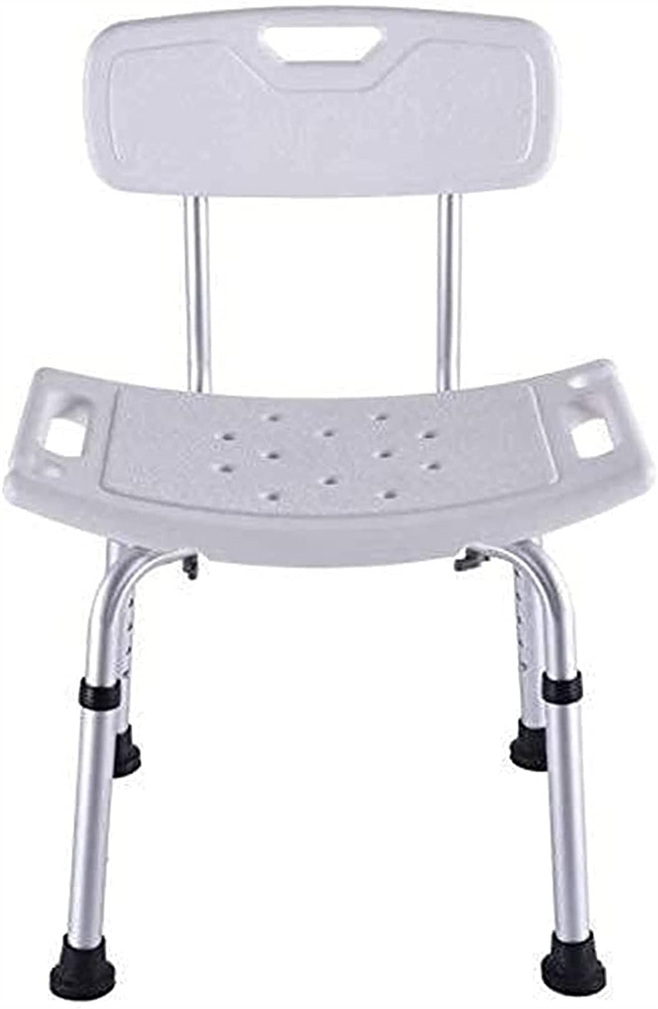 **Non-Slip Shower Chair with Backrest & Suction Cups - Lightweight Aluminum Alloy Bath Stool for Elderly, Pregnant Women & Wheelchair Users - Perfect for Safe & Comfortable Bathing, Showering & Spa Use**