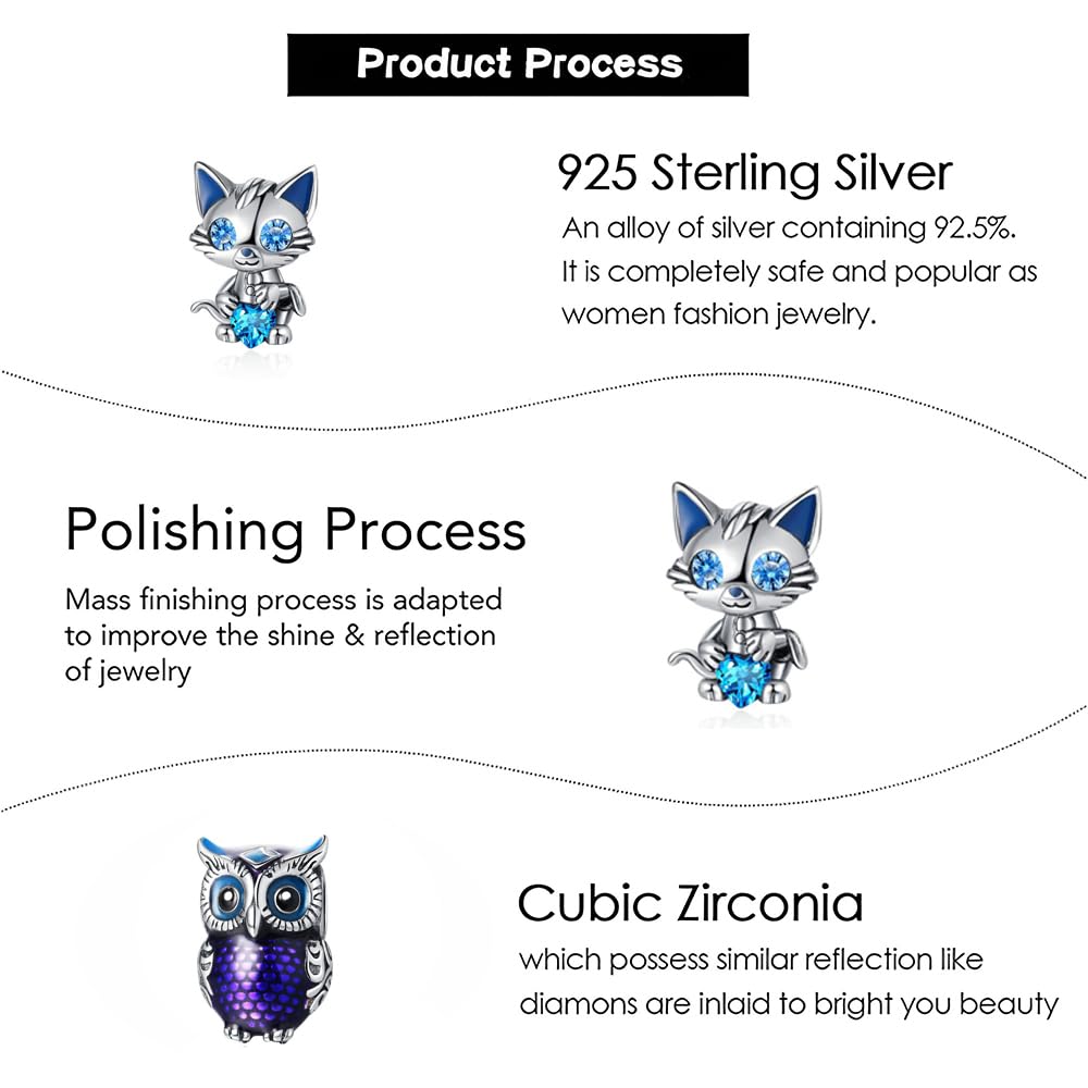 925 Sterling Silver Astronaut Animal Charms for Bracelets & Necklaces - Celestial Sun Moon Star Jewelry Gift for Women - Perfect for Everyday Wear, Birthday Gifts & Space-Themed Fashion