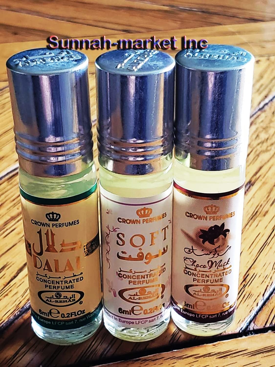 Al-Rehab Perfume Oil Set of 3 - Choco Musk, Soft & Dalal Fragrances | Long-Lasting Arabian Scents for Women | Perfect for Date Night, Office & Special Occasions