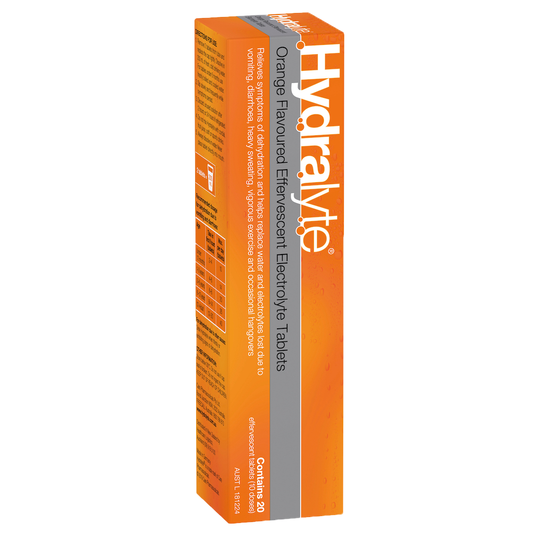 Hydralyte Effervescent Electrolyte Tablets - 20 Pack | Fast Hydration & Recovery | Perfect for Sports, Travel & Dehydration Relief