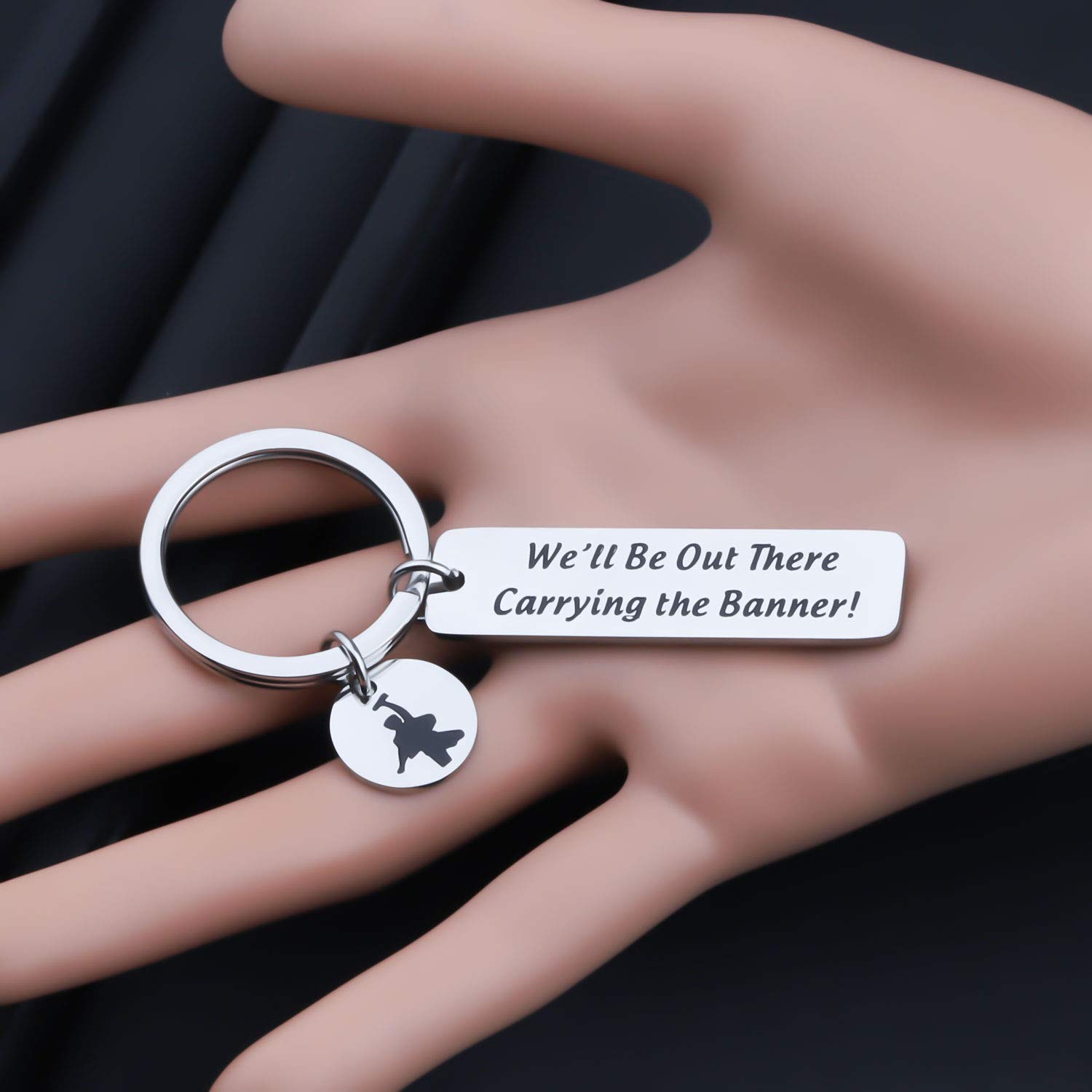 FOTAP Musical Theatre Keychain - 'We'll Be Out There Carrying The Banner' Inspired Gift for Broadway Fans | Perfect for Backpacks, Gifts & Theatre Lovers