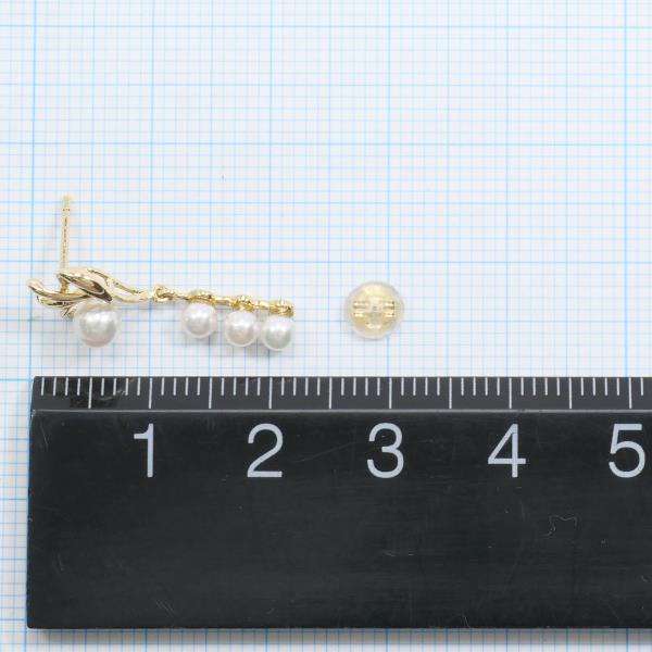 18K Yellow Gold Pearl Earrings for Women - Elegant Stud Earrings with Freshwater Pearls - Perfect for Weddings, Parties & Special Occasions