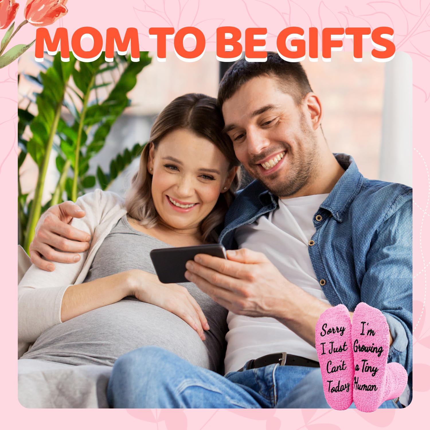 HappyPop Pregnancy Gift Socks for Mom to Be - Comfortable & Cute IVF Gifts for Expecting Mothers, Maternity Present for Pregnant Women - Perfect for Baby Showers, Hospital Bags & Relaxing at Home