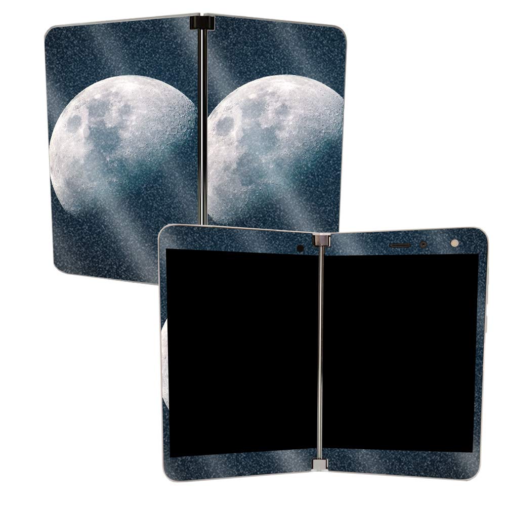 MightySkins Glossy Glitter Skin Cover for Microsoft Surface Duo - Moon | Protective Durable Glitter Case | Easy to Apply & Remove | USA Made | Perfect for Work, Travel & Style Protection