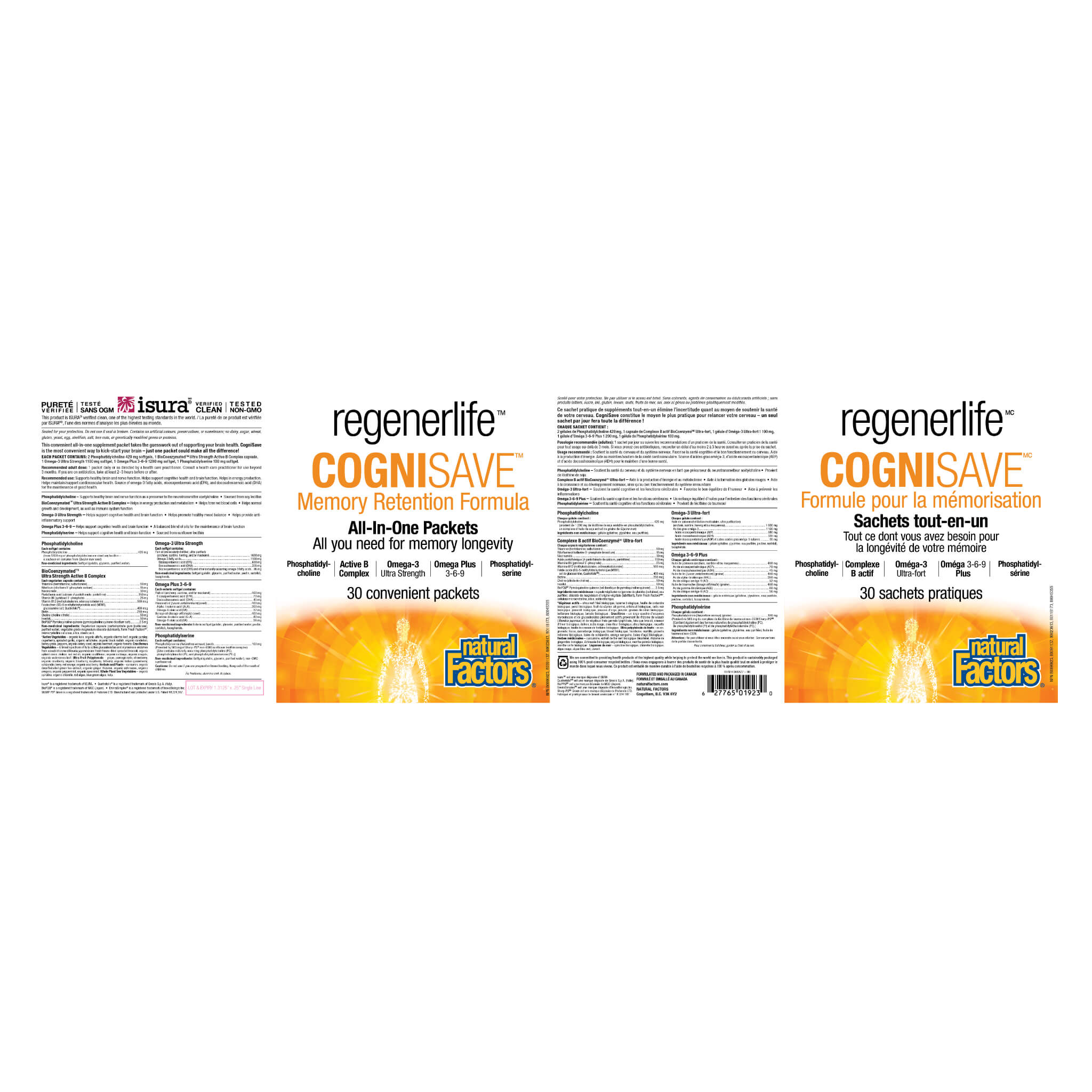 RegenerLife CogniSave - Premium Brain Health Supplement for Memory & Focus - Natural Nootropic for Enhanced Cognitive Function - Ideal for Students, Professionals & Seniors