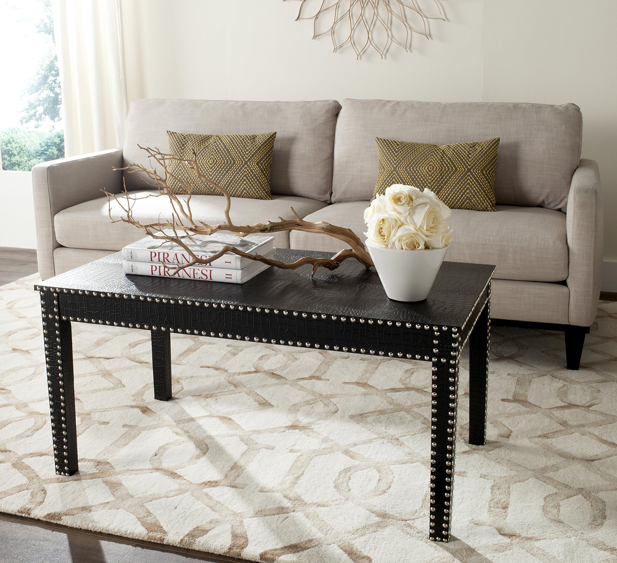 SAFAVIEH Home Collection Crispus Black Coffee Table - Modern Living Room Furniture for Small Spaces, Stylish & Durable