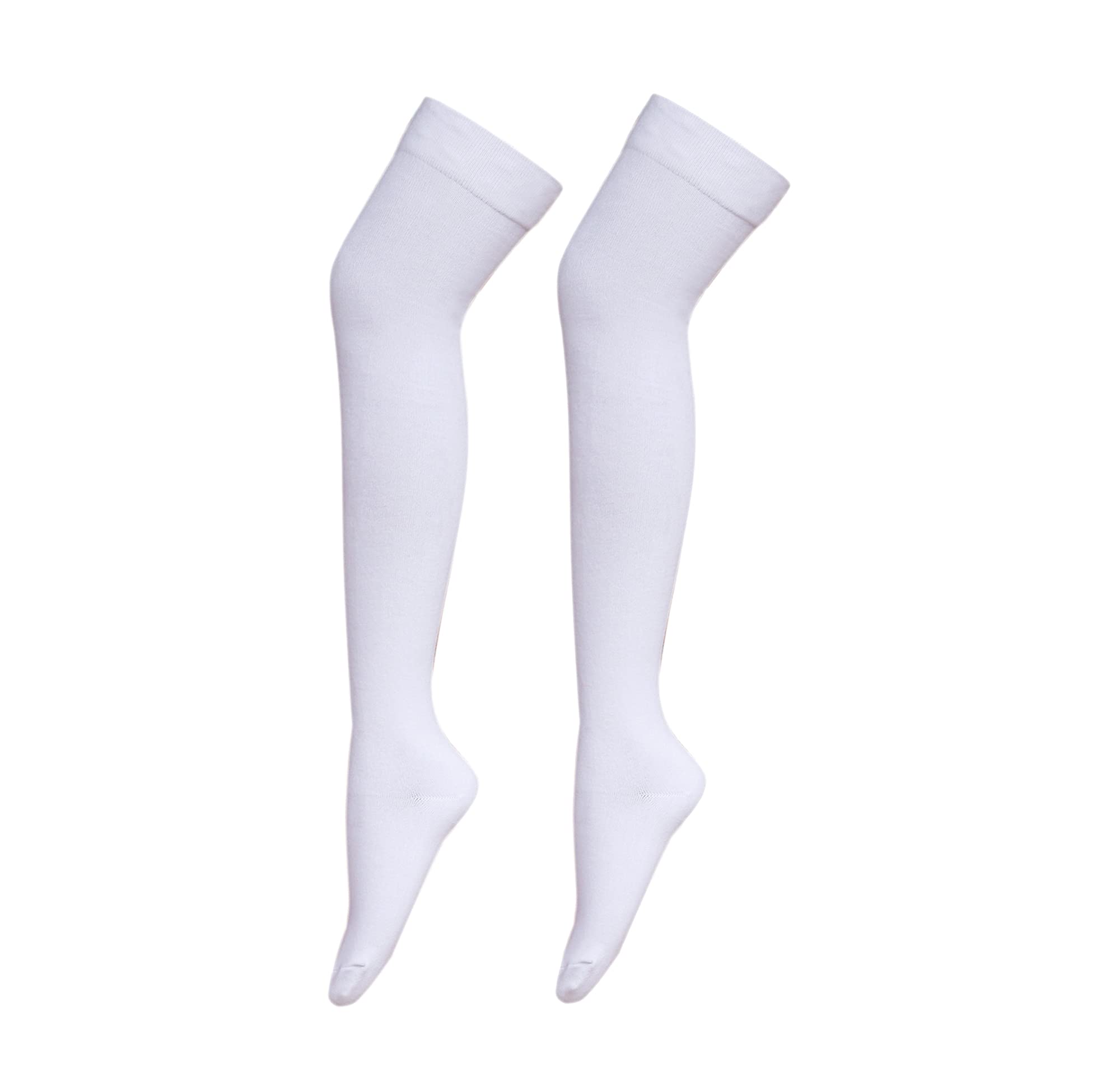 Bestjybt Women's Cotton Thigh High Socks - Over The Knee Warm Winter Socks for Women - Perfect for Boots, Outfits & Cold Weather Fashion