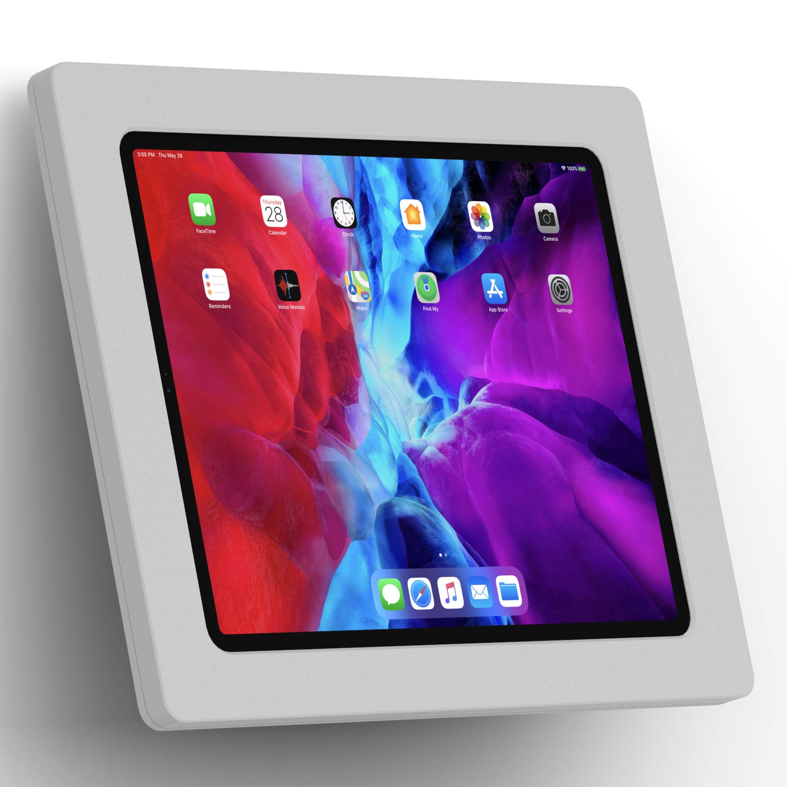 VidaMount Light Grey iPad Wall Mount with 15° Fixed Tilt & Exposed Rear Camera - Compatible with iPad Air 13