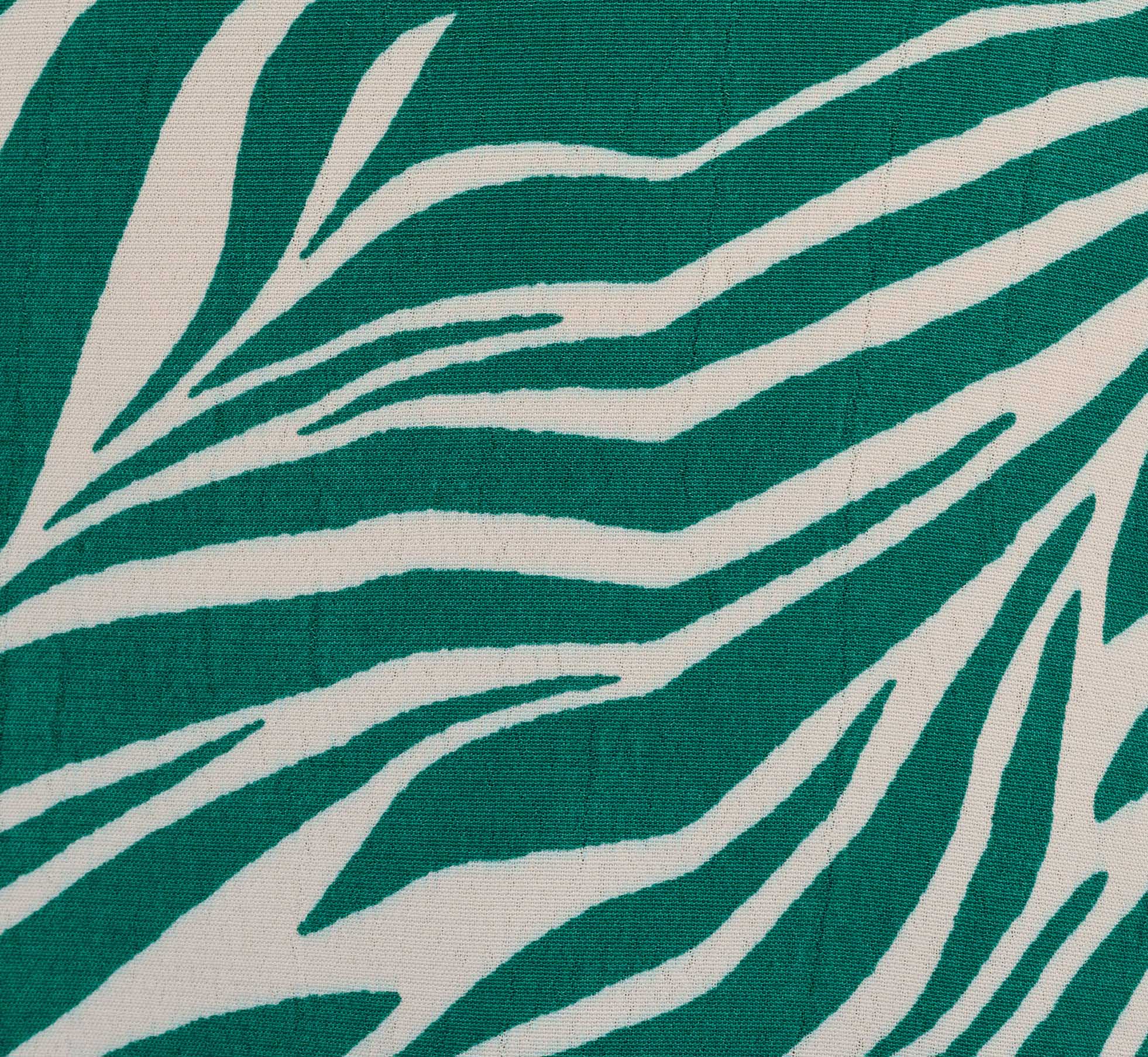 Elegant Printed Faux Wrap Dress with Bishop Long Sleeves - Green Ivory Floral Pattern for Women's Office Wear & Special Occasions