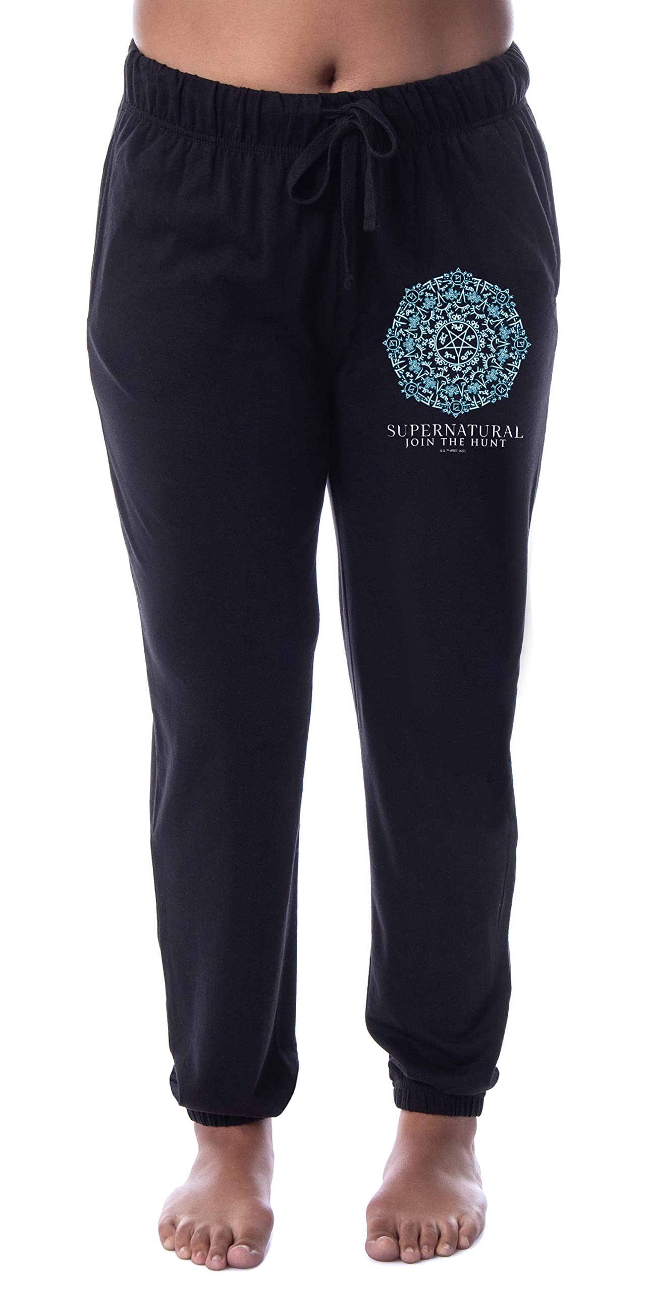 INTIMO Supernatural Women's Join The Hunt Devil's Trap Sleep Jogger Pajama Pants - Cozy Lounge Pants for TV Nights, Sleepovers & Relaxing at Home