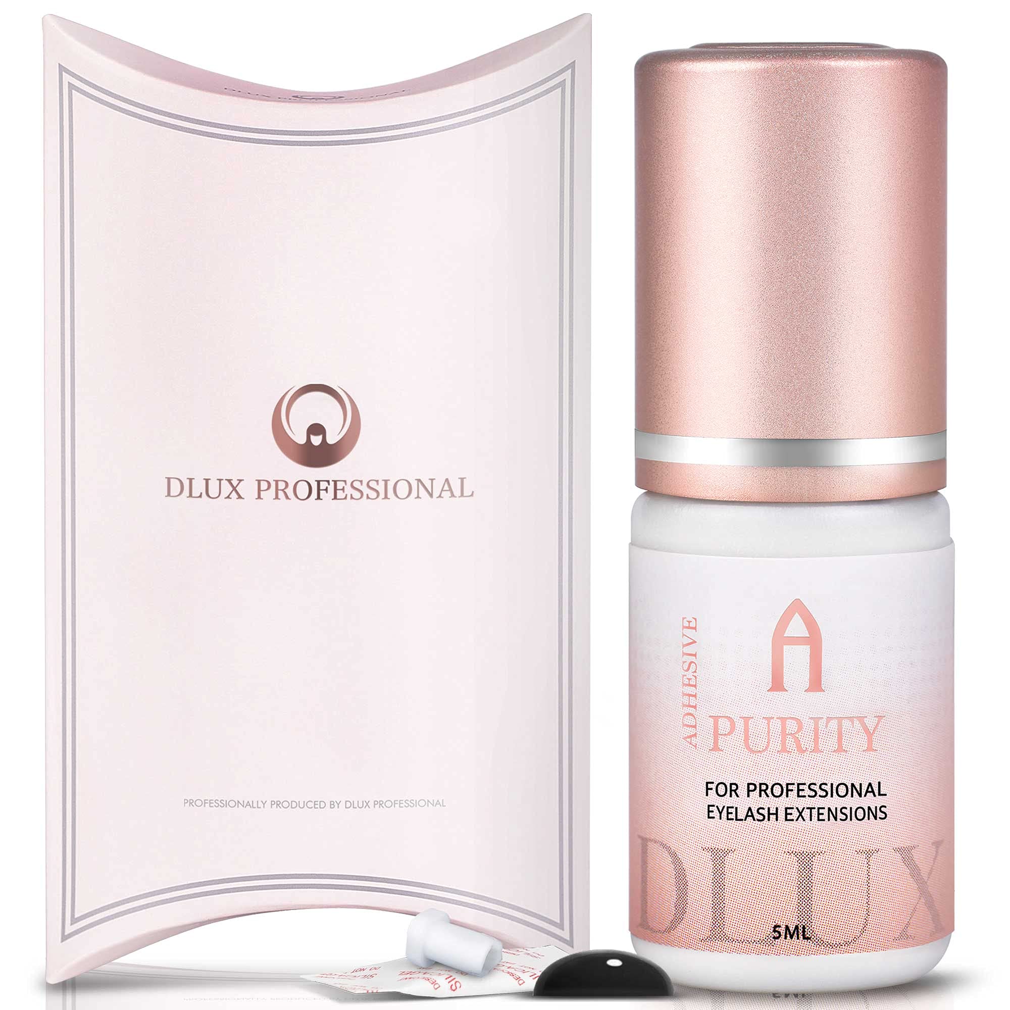 Professional Eyelash Extension Glue - Latex Free, 8 Week Retention, 0.5 Sec Fast Drying for Semi Permanent Individual & Volume Lashes | Salon & Home Use for Stunning Lash Looks