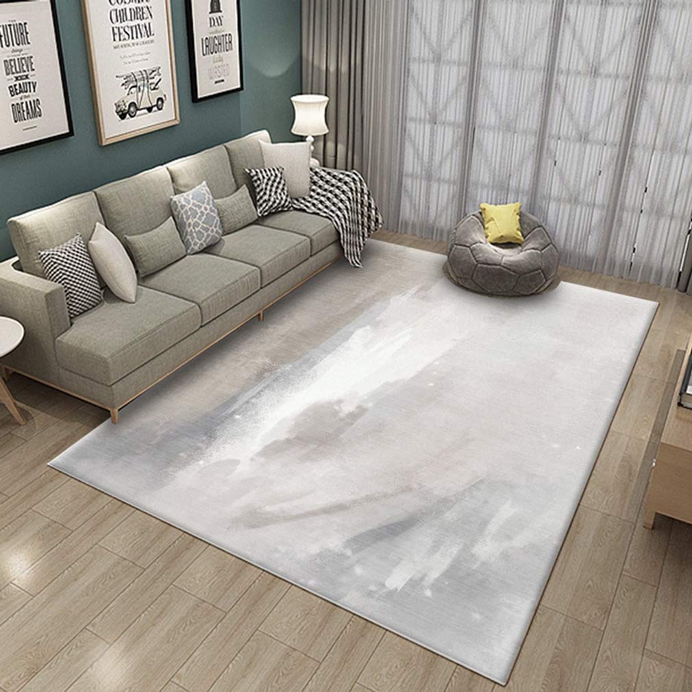 Soft Abstract Art Area Rug 6x6 Feet - Non-Slip Fleece Carpet for Living Room, Bedroom, Nursery & Outdoor Use | Modern 3D Nordic Design for Kids Crawling, Home Decor & Indoor Runners