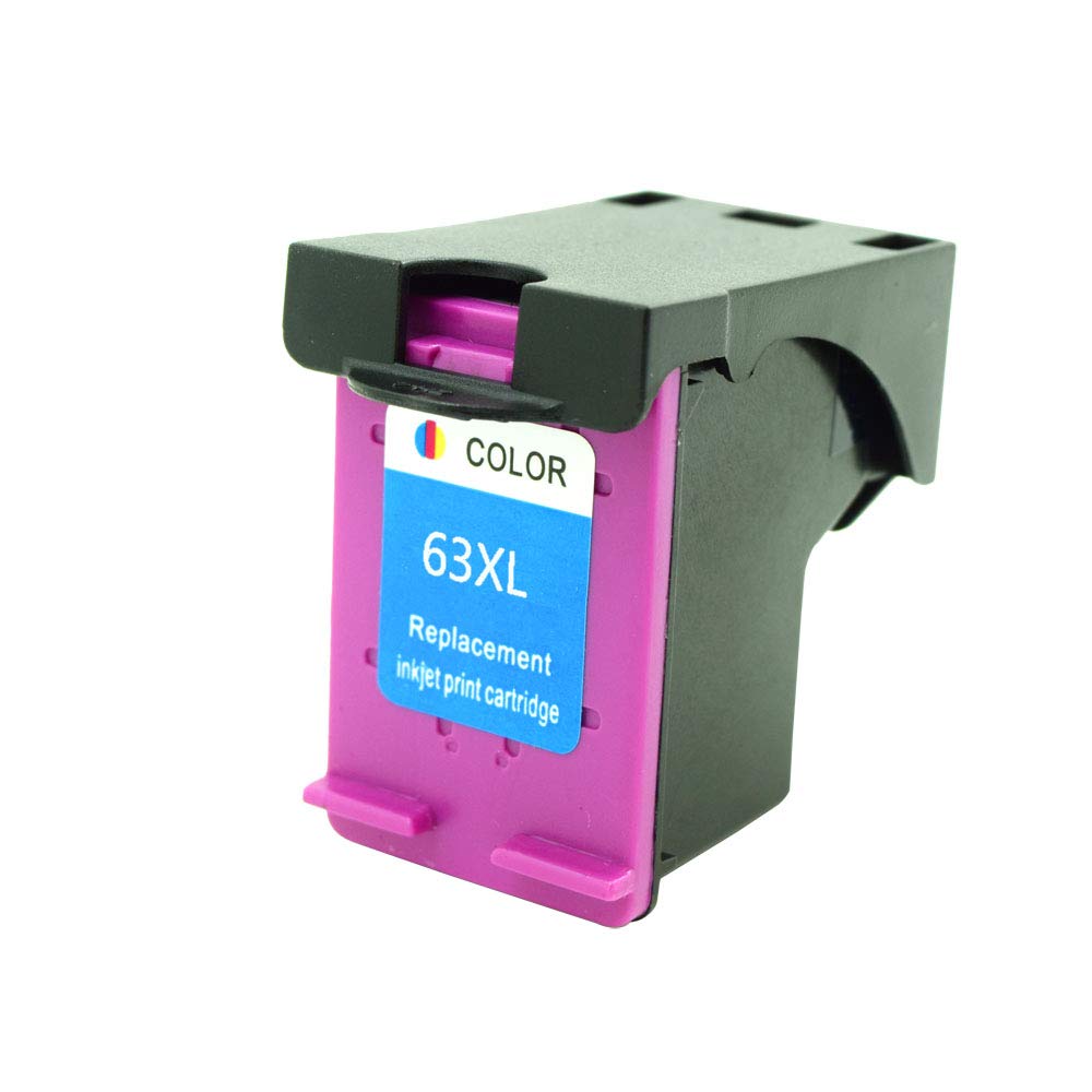 Remanufactured HP 63 XL High Yield Ink Cartridge Replacement - Compatible with HP Envy 4520/4512, Officejet 4655/3830/4650, Deskjet 2130/3632/3636 Printers (2 Black 2-Pack) - Perfect for Home Office Printing & Document Scanning