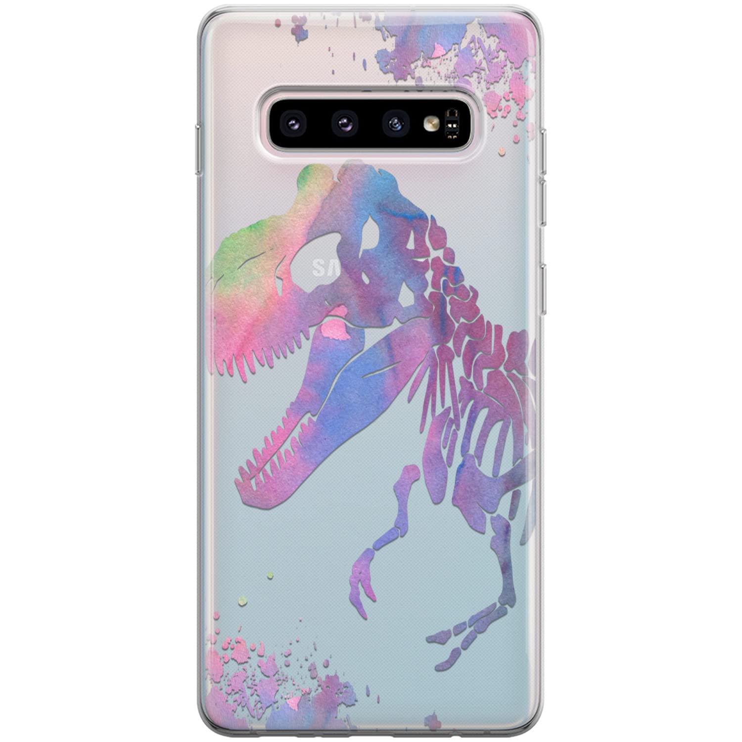 Dinosaur Skeleton Phone Case for Samsung Galaxy S24/S23 Ultra/S22+/S21 FE 5G/S20/Note 20/10 - Lightweight Clear TPU Shockproof Protective Cover with T-Rex Design | Perfect for Everyday Use, Outdoor Activities & Dinosaur Lovers
