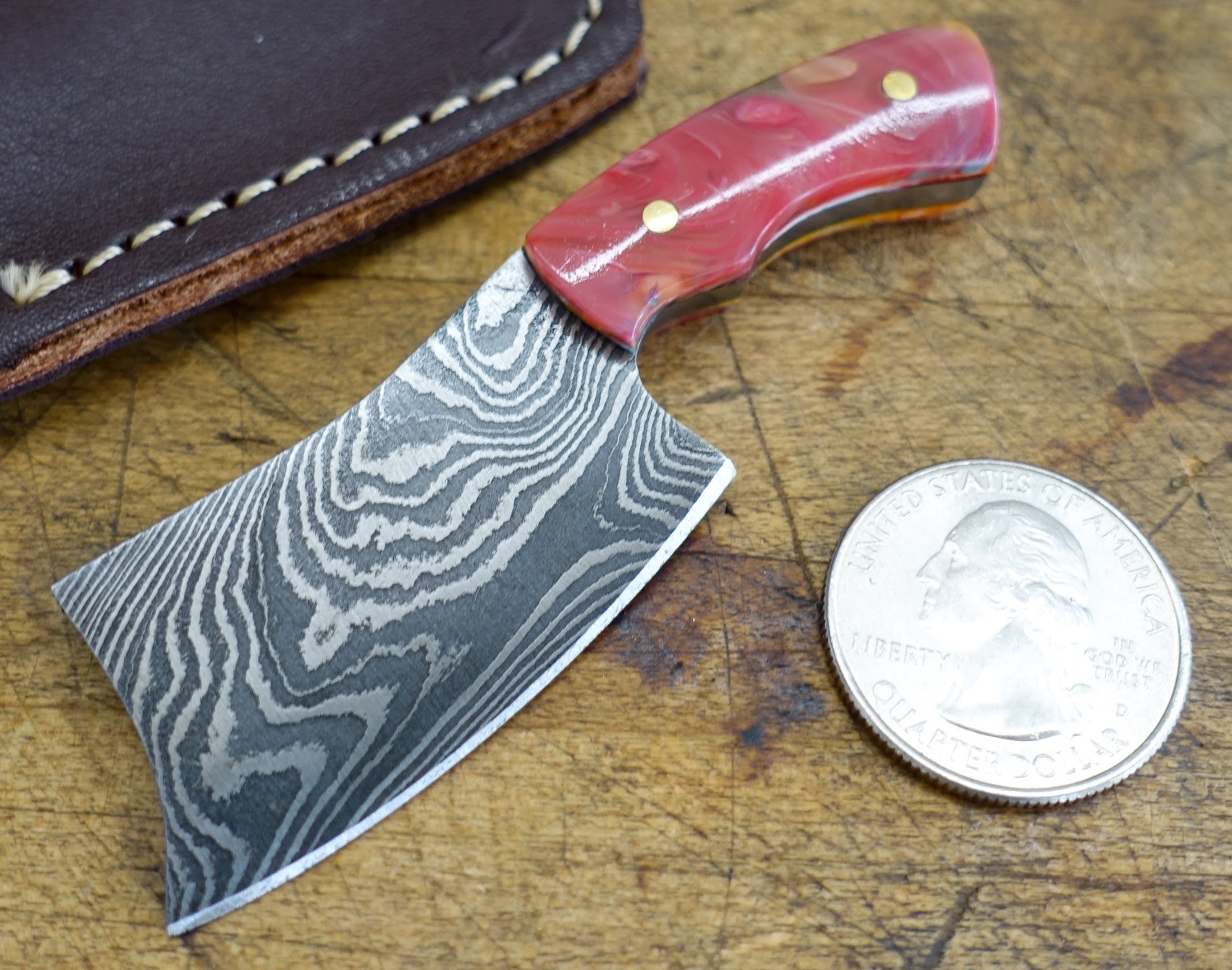HK Knives Mini Cleaver with Sheath - Compact 3.5