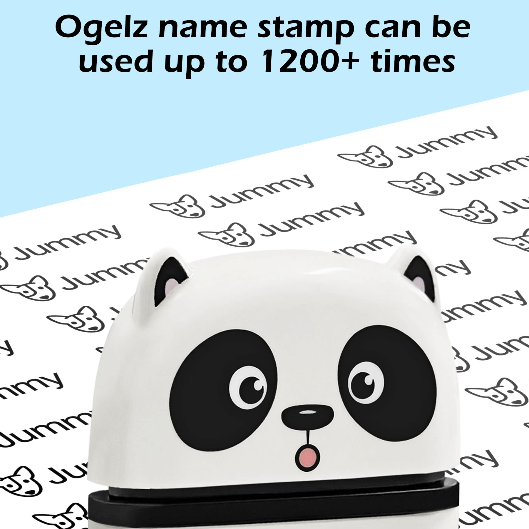Personalized Name Stamp for Kids Clothes - Custom Washable & Dryer Safe Clothing Labels - Cute Panda Design for Daycare, Preschool & Nursing Home - Perfect for Organizing Baby Clothes & School Uniforms