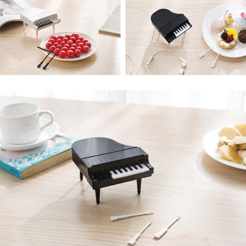 2 Sets Lemon Appetizer Picks - Cute Cocktail Forks for Dessert, Fruit & Cake Decorations | Mini Piano Key Design | Perfect for Parties, Weddings & Kids' Snacks